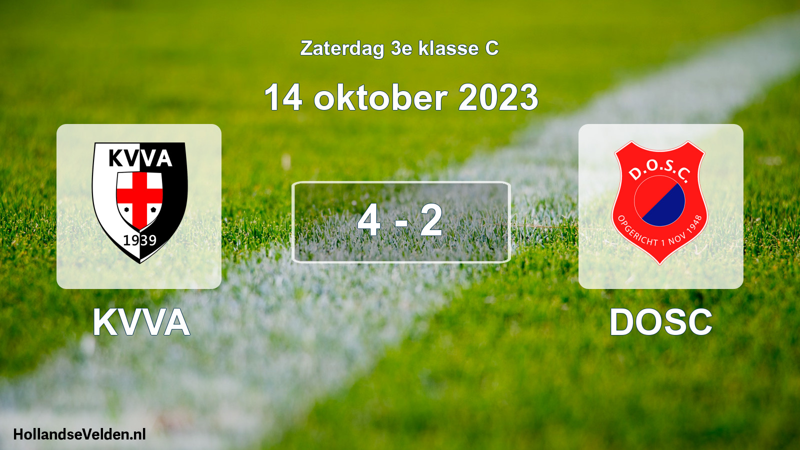 Total number of matches played: KVVA - DOSC 4 - 2 (14 October 2023)