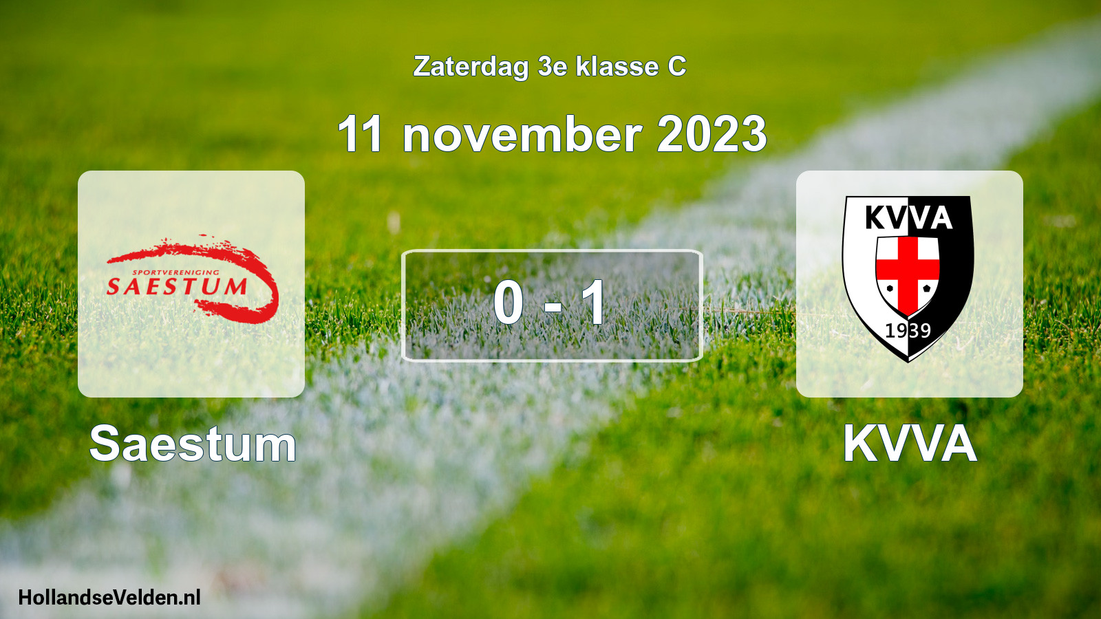 Total number of matches played: Saestum - KVVA 0 - 1 (11 November 2023)