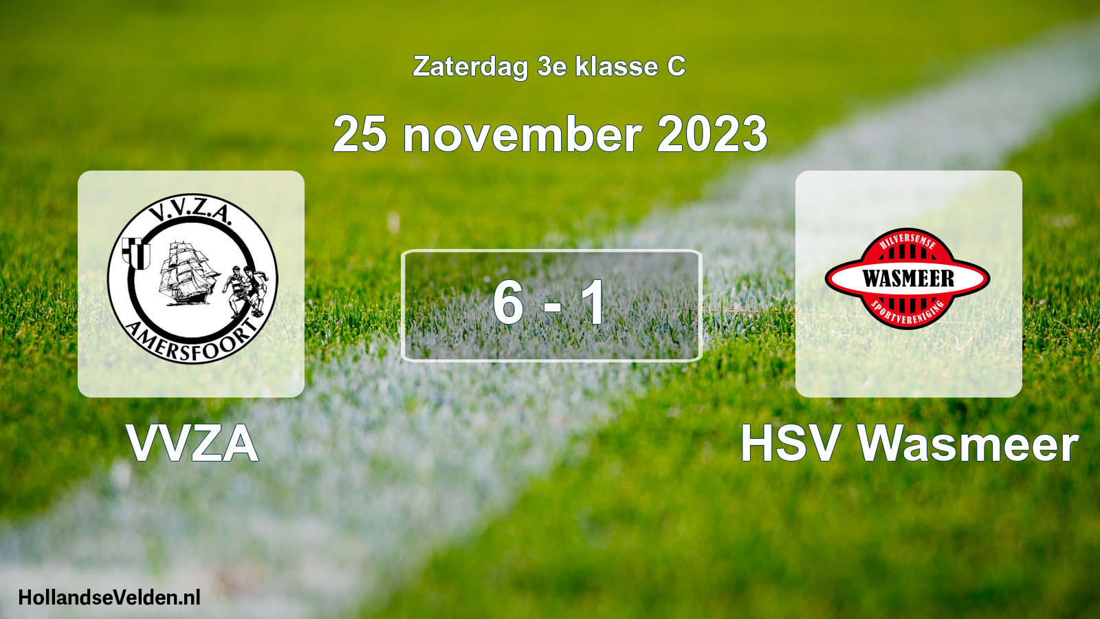 Total number of matches played: VVZA - HSV Wasmeer 6 - 1 (25 November 2023)