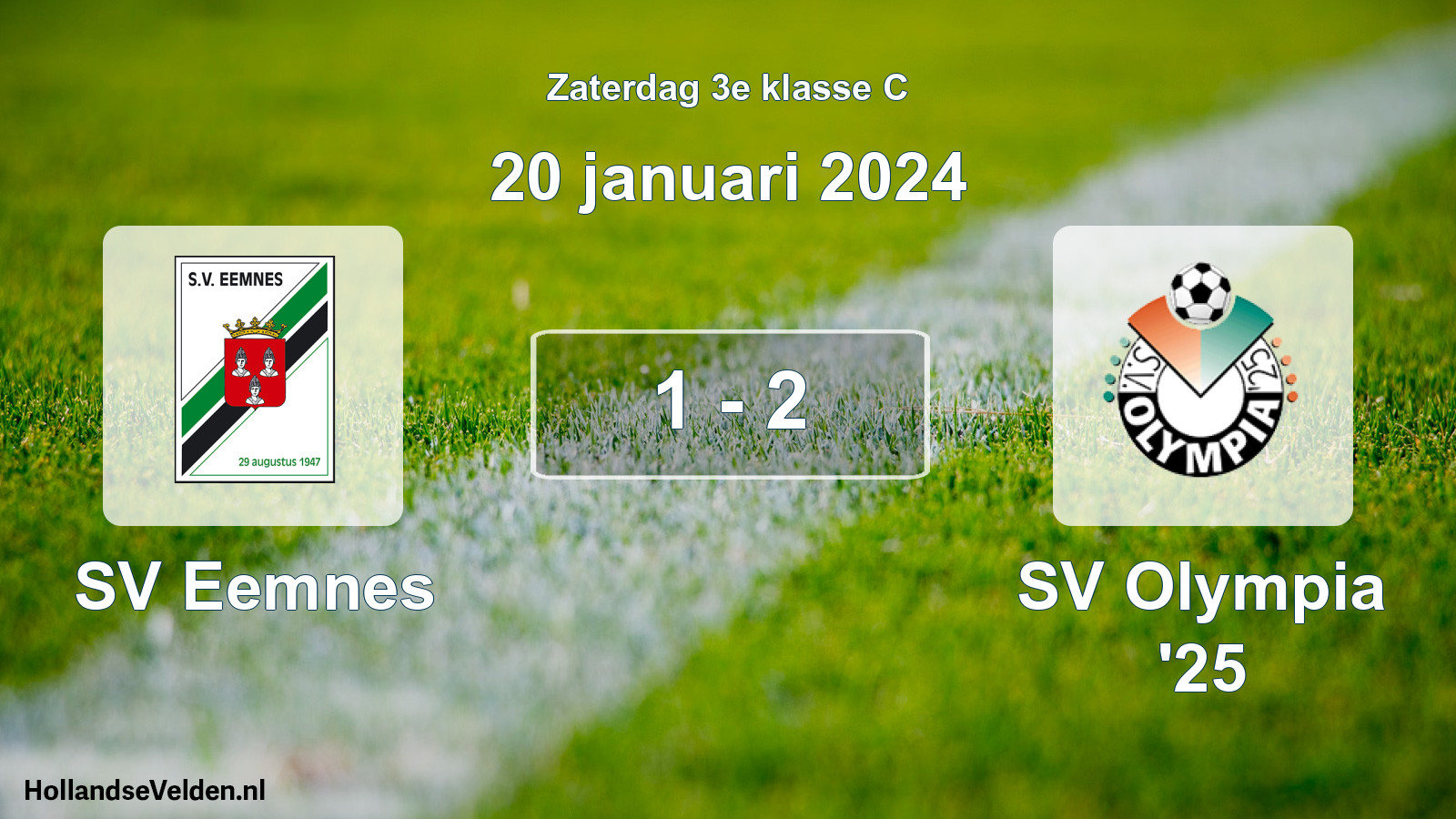 Total number of matches played: SV Eemnes - SV Olympia '25 1 - 2 (20 January 2024)