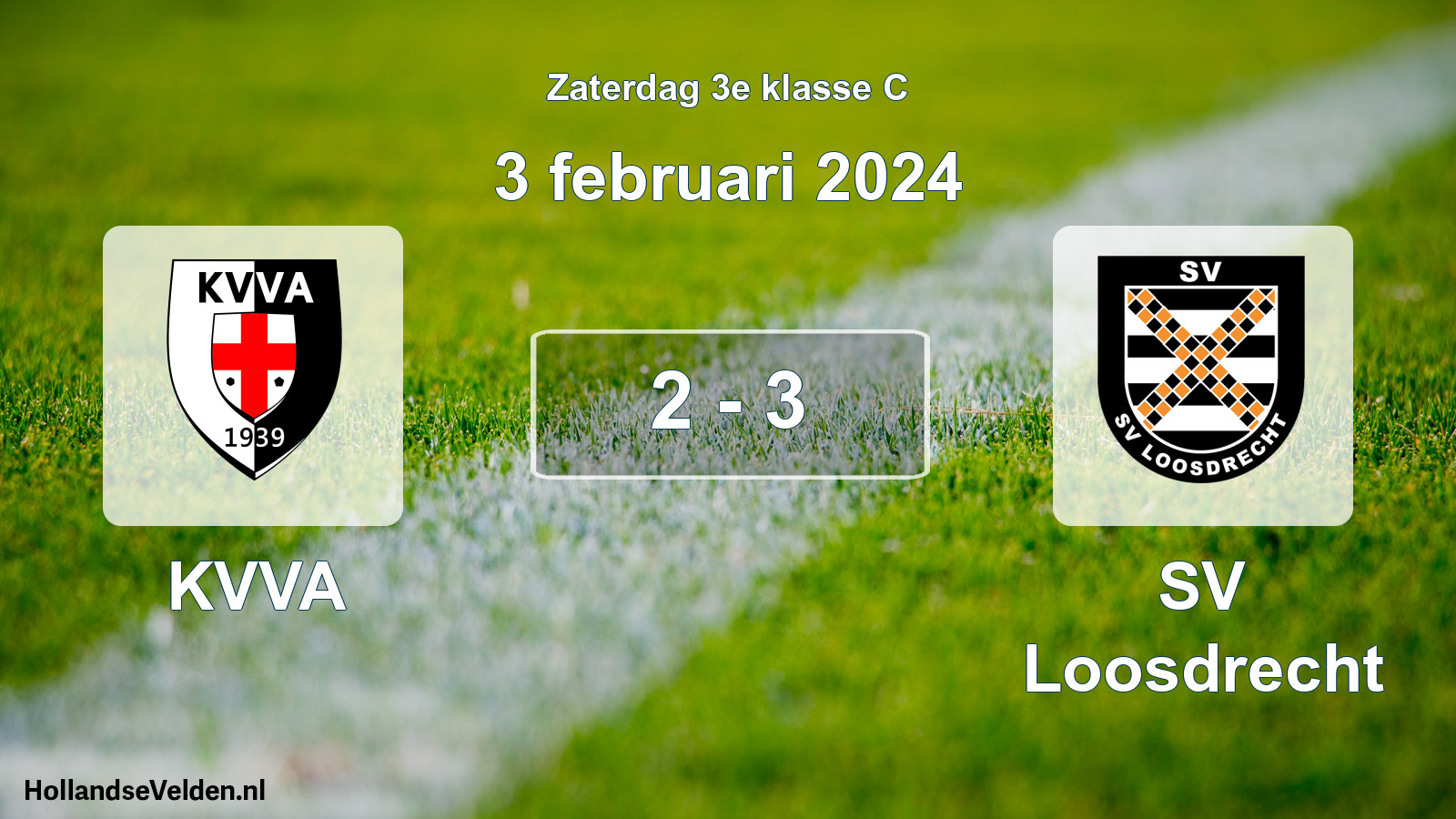 Total number of matches played: KVVA - SV Loosdrecht 2 - 3 (3 February 2024)