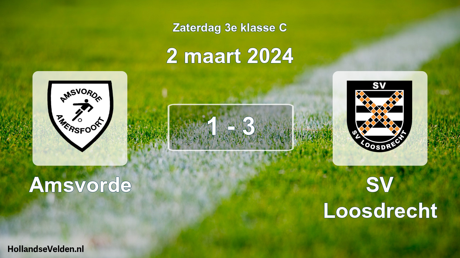 Total number of matches played: Amsvorde - SV Loosdrecht 1 - 3 (2 March 2024)