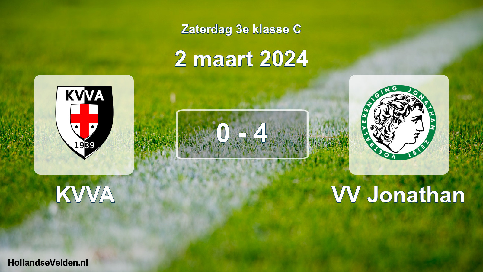 Total number of matches played: KVVA - VV Jonathan 0 - 4 (2 March 2024)