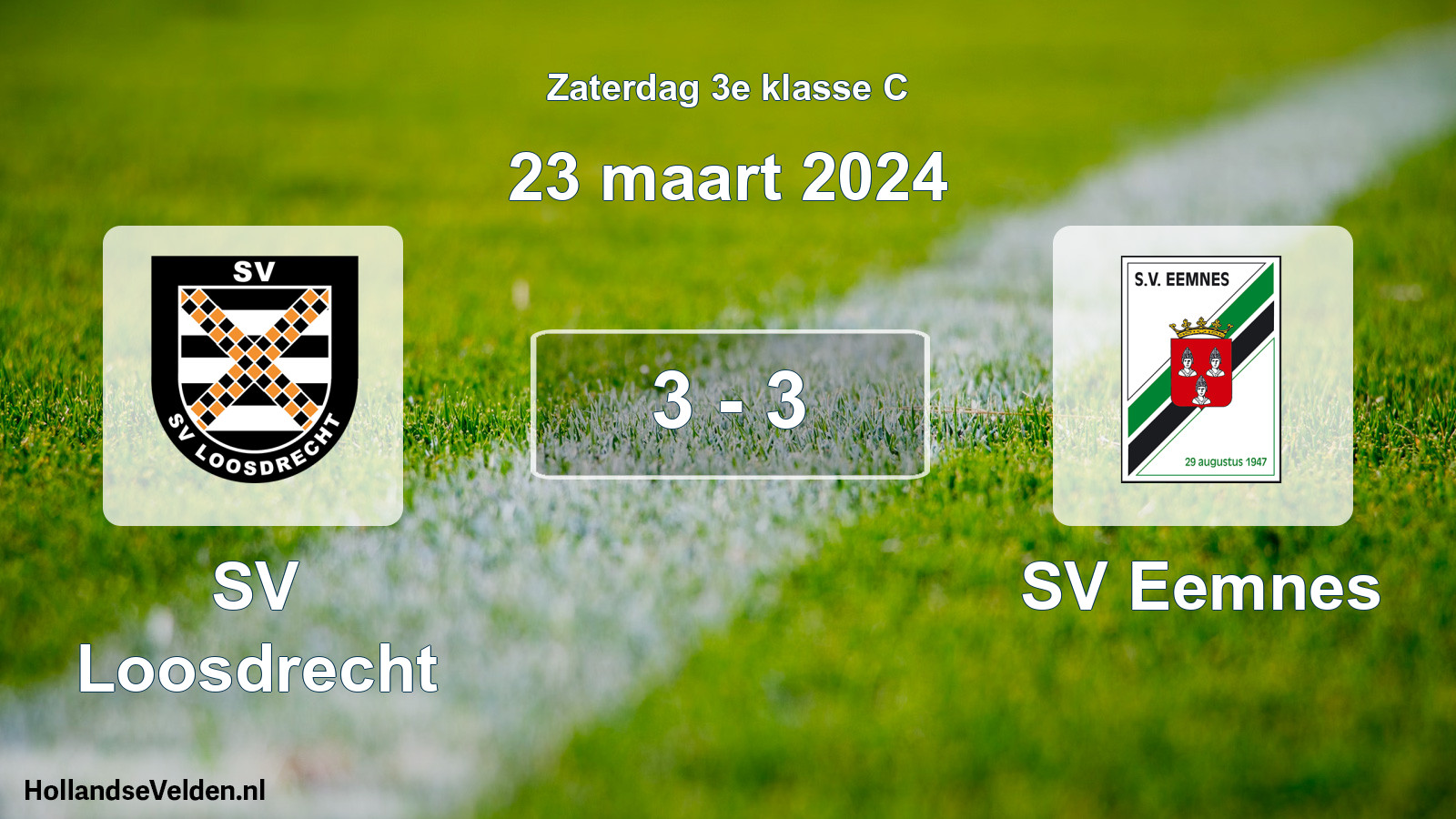 Total number of matches played: SV Loosdrecht - SV Eemnes 3 - 3 (23 March 2024)