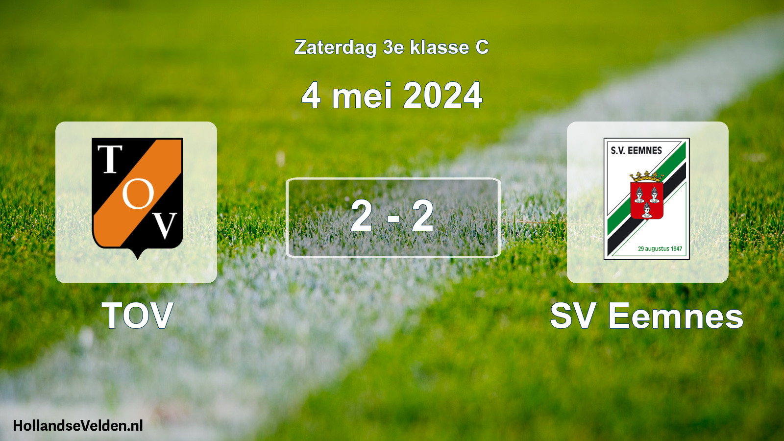 Total number of matches played: TOV - SV Eemnes 2 - 2 (4 May 2024)