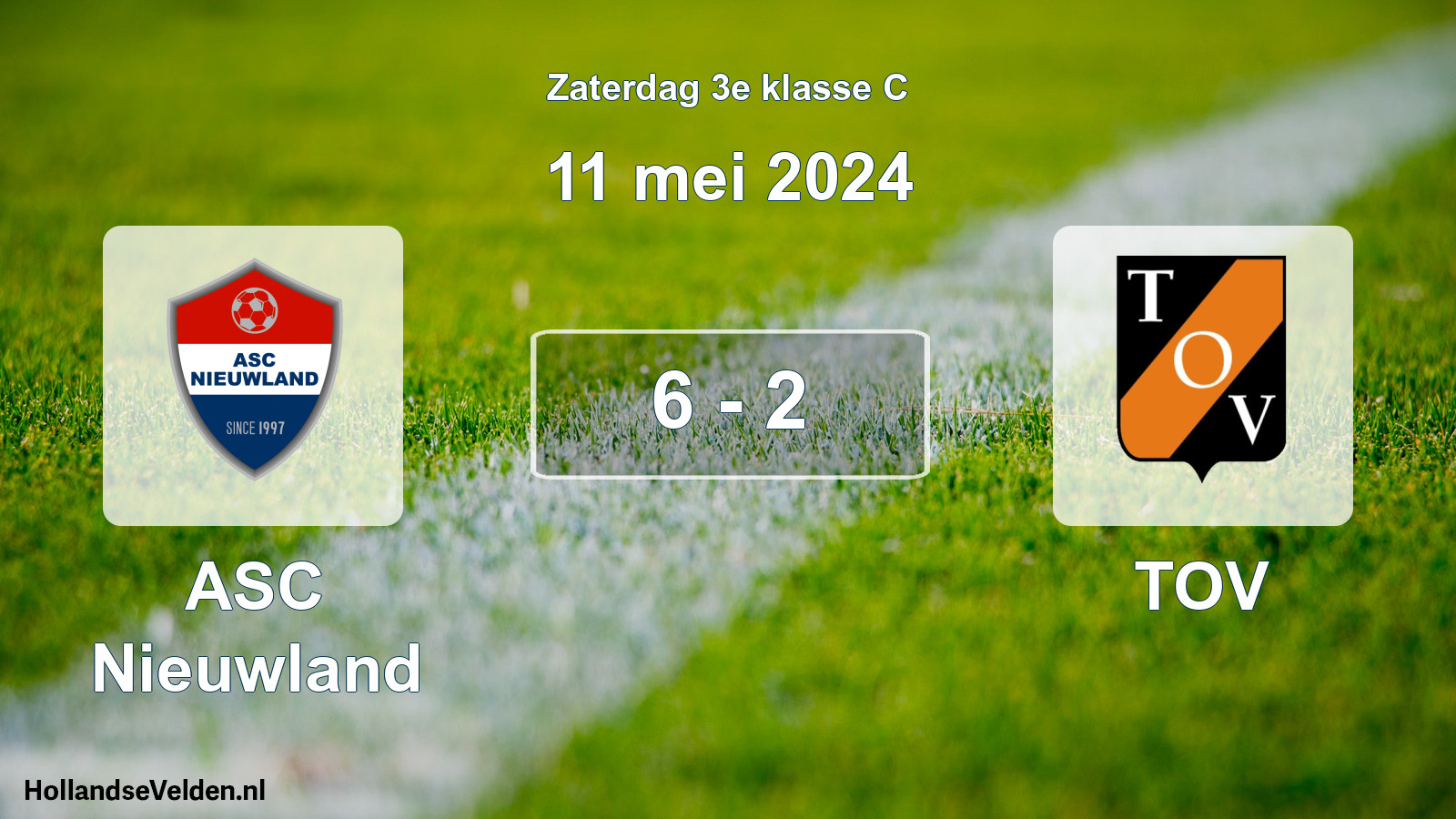 Total number of matches played: ASC Nieuwland - TOV 6 - 2 (11 May 2024)