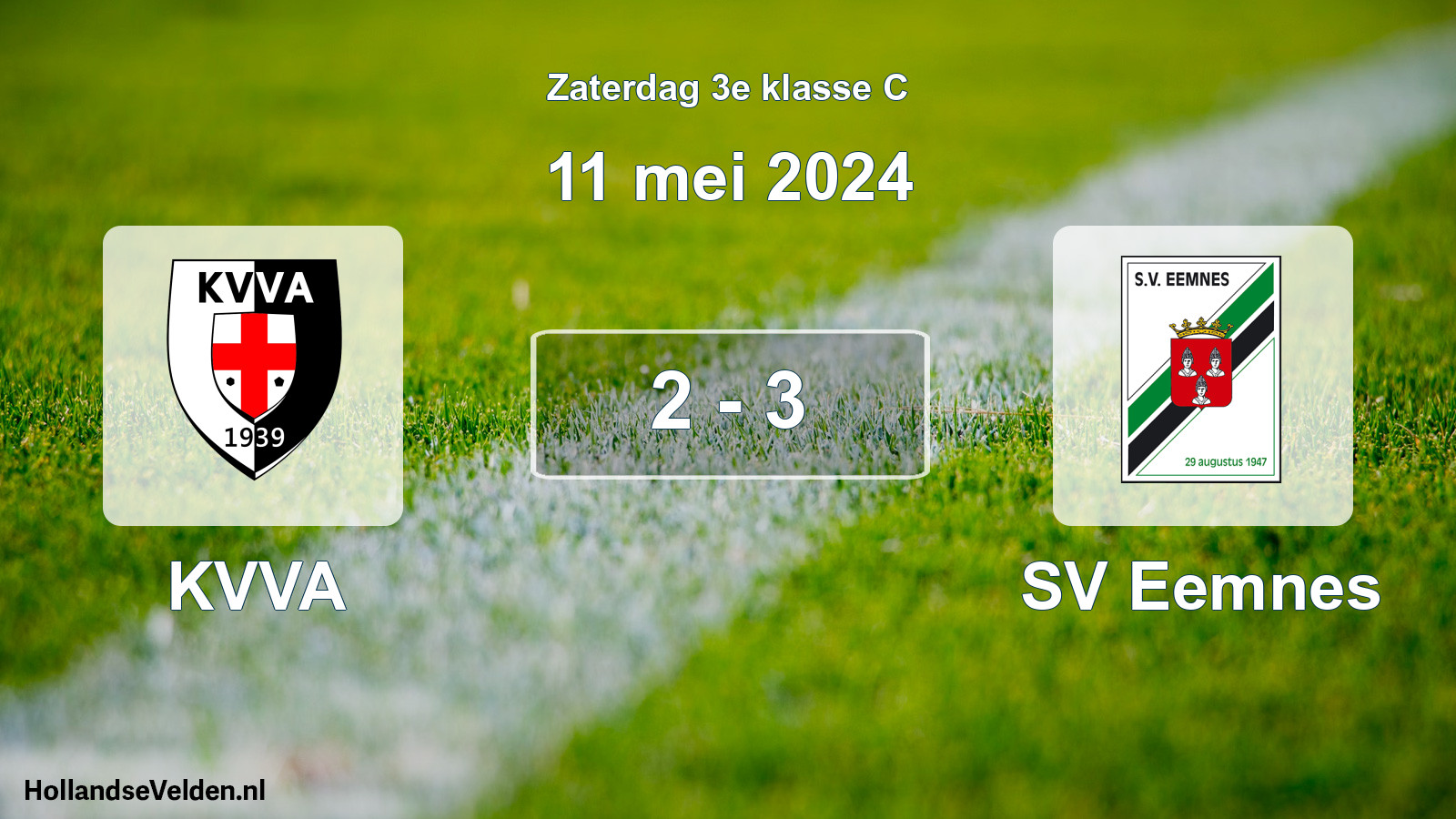 Total number of matches played: KVVA - SV Eemnes 2 - 3 (11 May 2024)