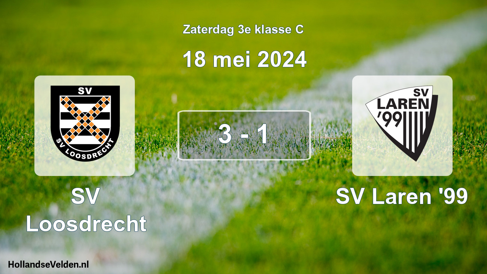 Total number of matches played: SV Loosdrecht - SV Laren '99 3 - 1 (18 May 2024)