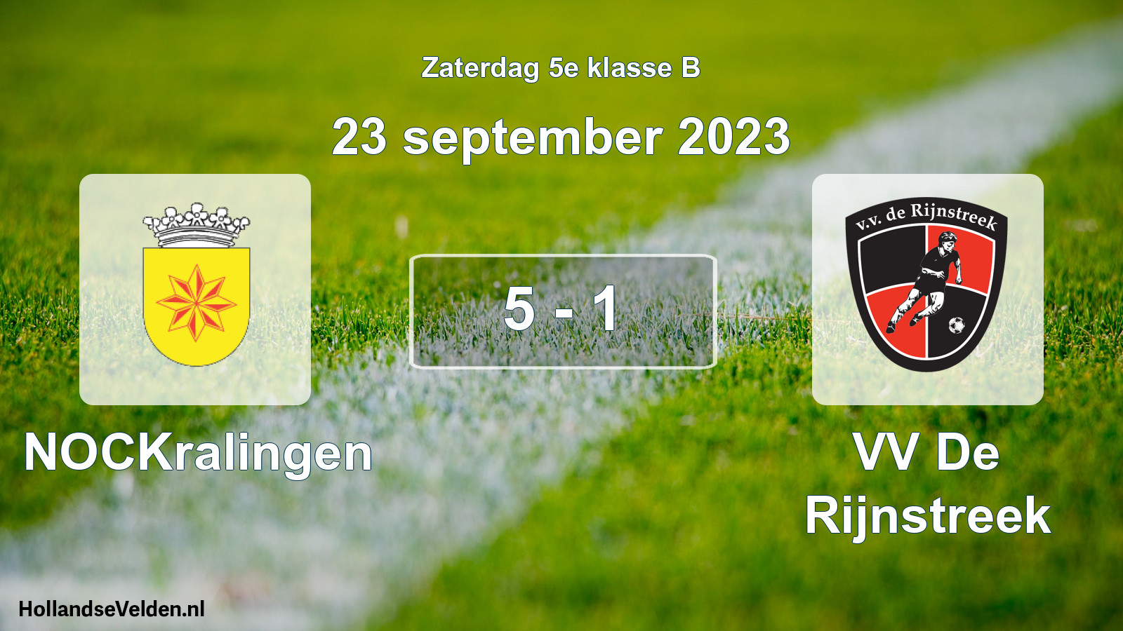 Total number of matches played: NOCKralingen - VV De Rijnstreek 5 - 1 (23 September 2023)