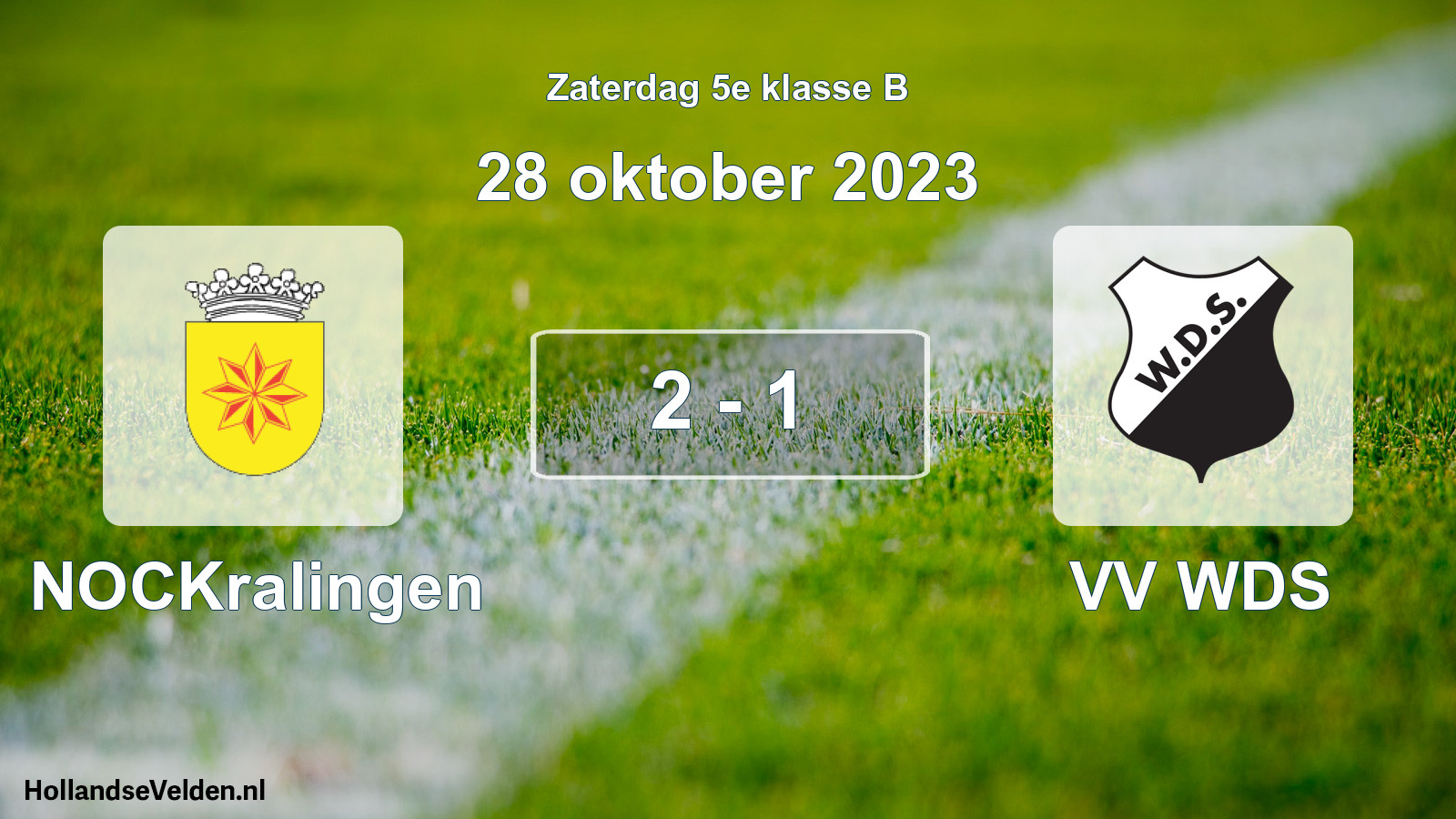 Total number of matches played: NOCKralingen - VV WDS 2 - 1 (28 October 2023)