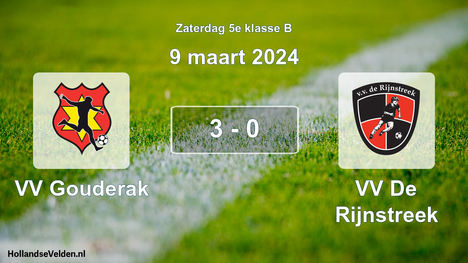 Total number of matches played: VV Gouderak - VV De Rijnstreek 3 - 0 (9 March 2024)