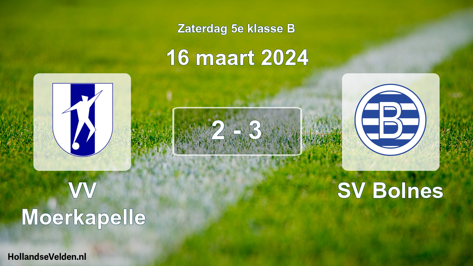 Total number of matches played: VV Moerkapelle - SV Bolnes 2 - 3 (16 March 2024)