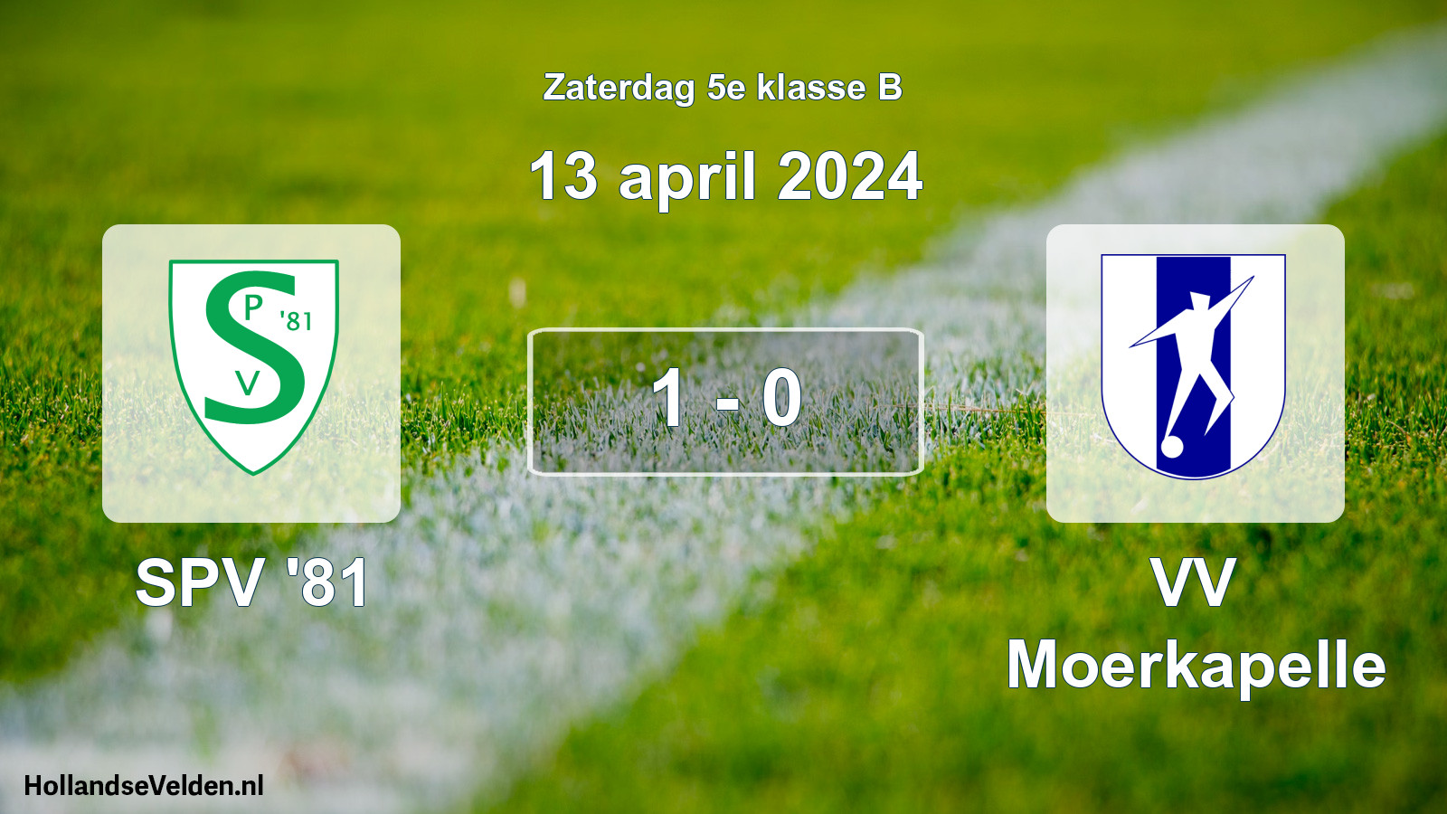 Total number of matches played: SPV '81 - VV Moerkapelle 1 - 0 (13 April 2024)