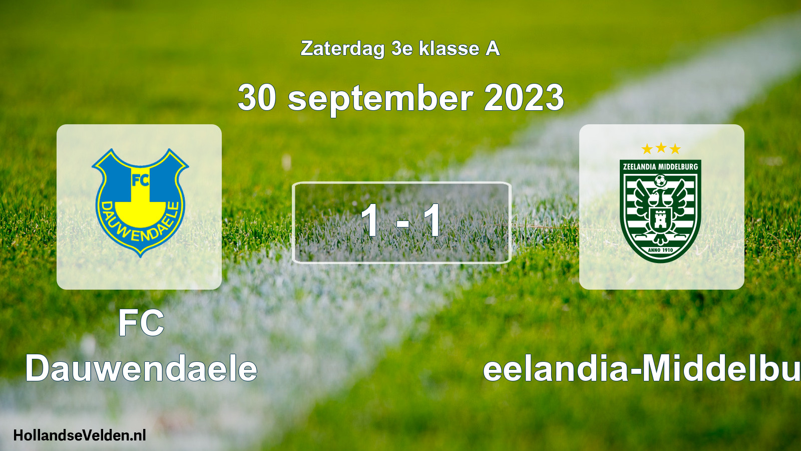 Total number of matches played: FC Dauwendaele - Zeelandia-Middelburg 1 - 1 (30 September 2023)
