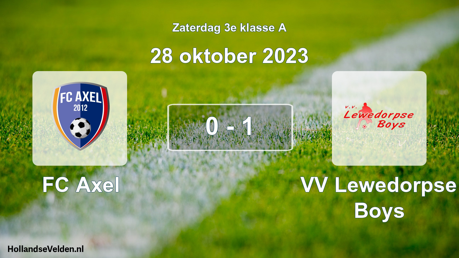 Total number of matches played: FC Axel - VV Lewedorpse Boys 0 - 1 (28 October 2023)