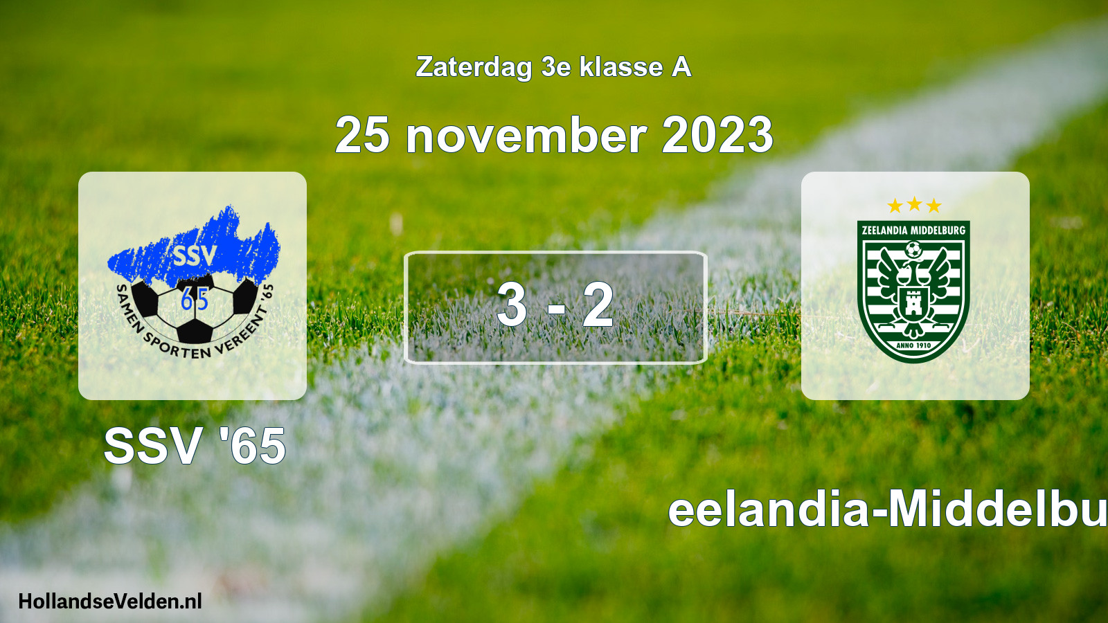 Total number of matches played: SSV '65 - Zeelandia-Middelburg 3 - 2 (25 November 2023)