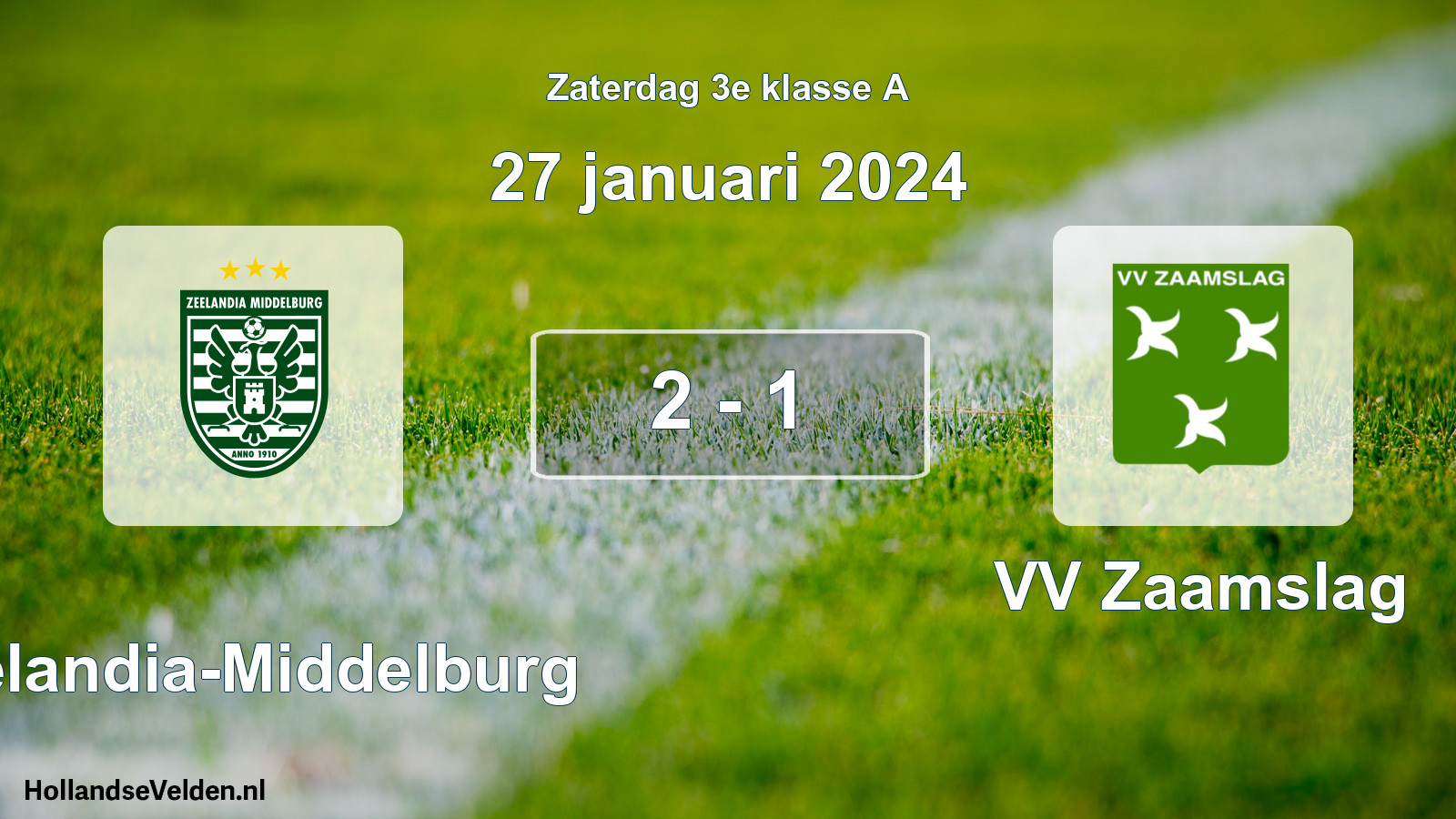 Total number of matches played: Zeelandia-Middelburg - VV Zaamslag 2 - 1 (27 January 2024)
