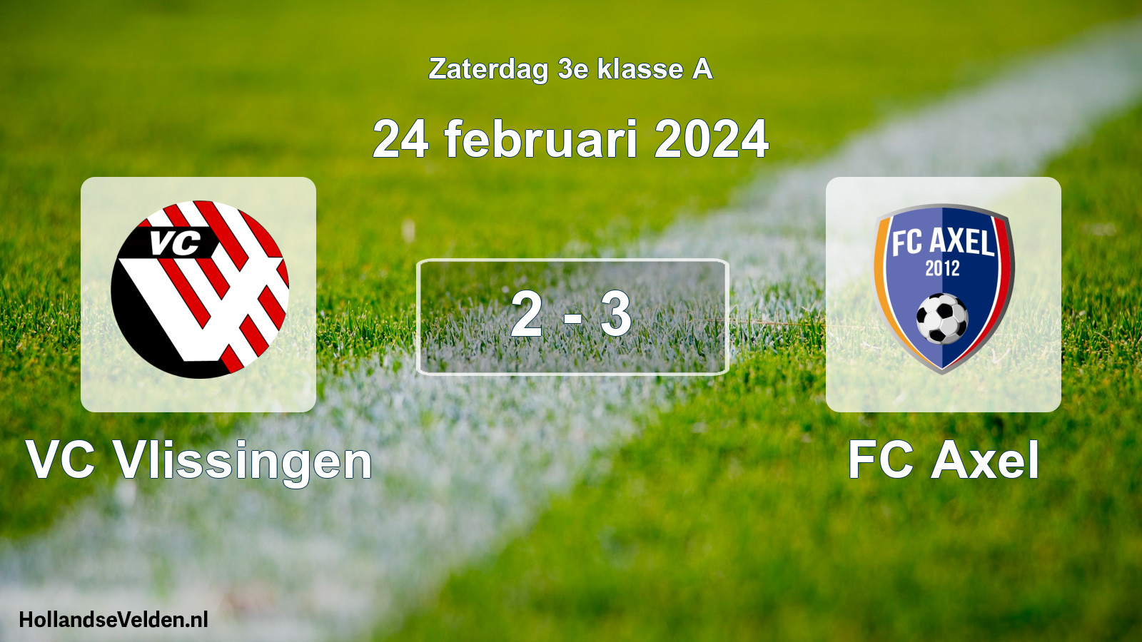 Total number of matches played: VC Vlissingen - FC Axel 2 - 3 (24 February 2024)