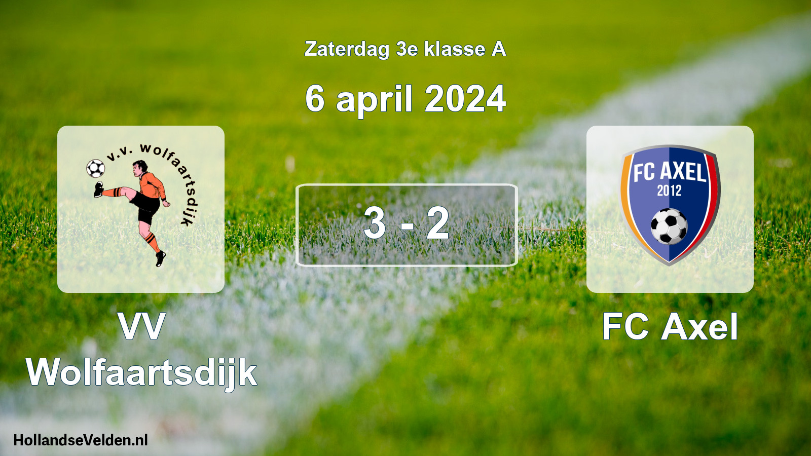 Total number of matches played: VV Wolfaartsdijk - FC Axel 3 - 2 (6 April 2024)