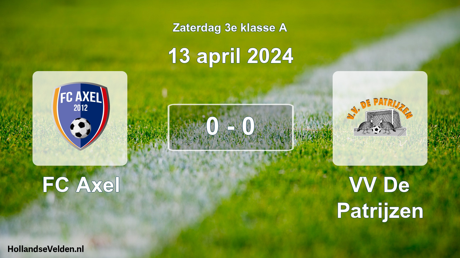 Total number of matches played: FC Axel - VV De Patrijzen 0 - 0 (13 April 2024)