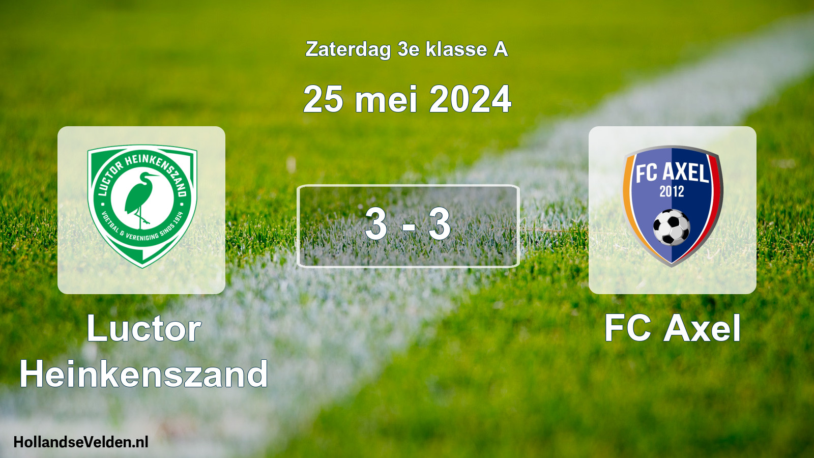 Total number of matches played: Luctor Heinkenszand - FC Axel 3 - 3 (25 May 2024)
