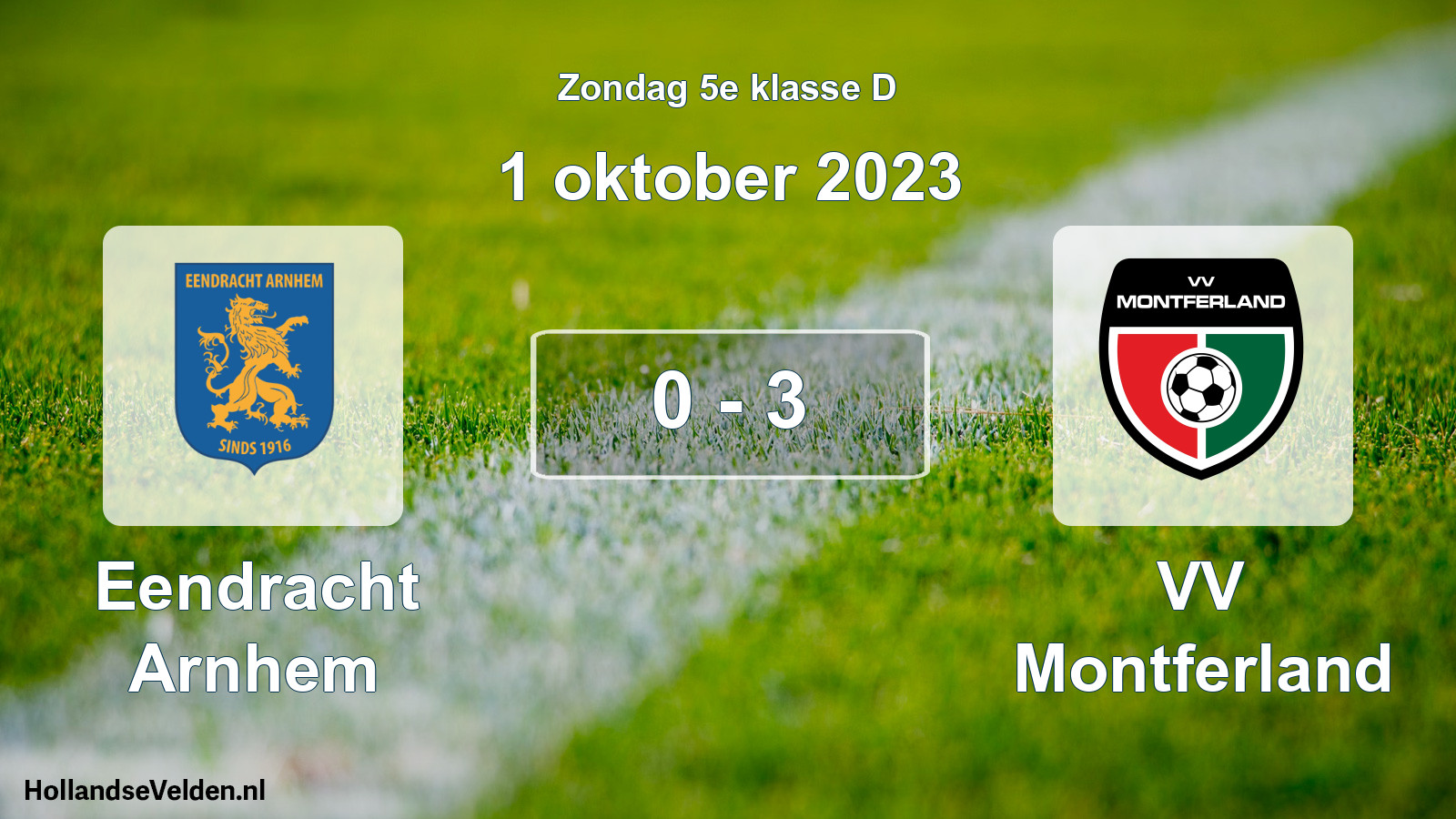 Total number of matches played: Eendracht Arnhem - VV Montferland 0 - 3 (1 October 2023)