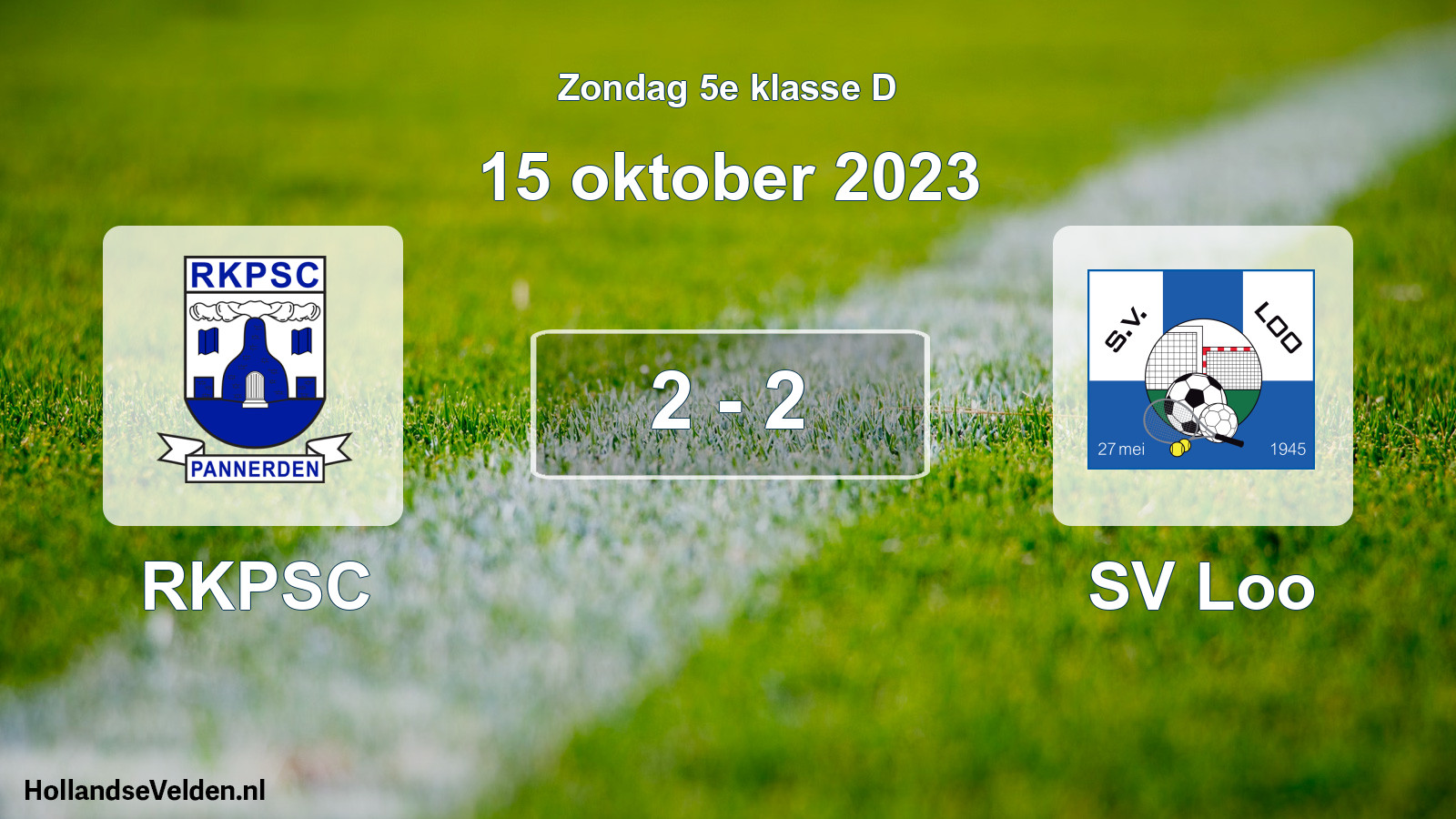 Total number of matches played: RKPSC - SV Loo 2 - 2 (15 October 2023)