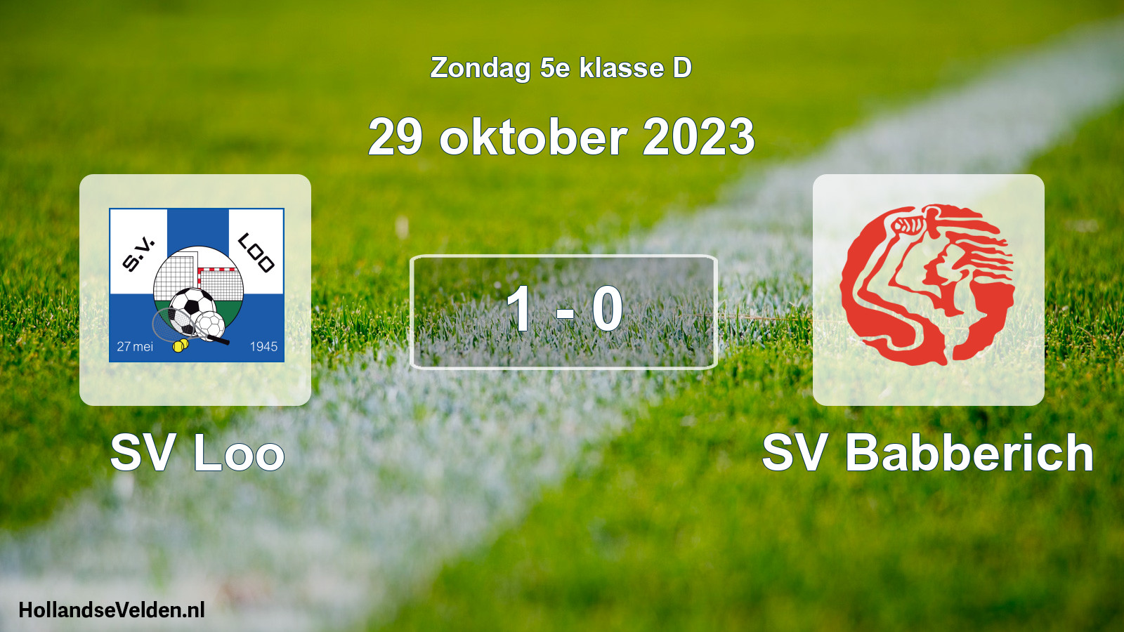 Total number of matches played: SV Loo - SV Babberich 1 - 0 (29 October 2023)
