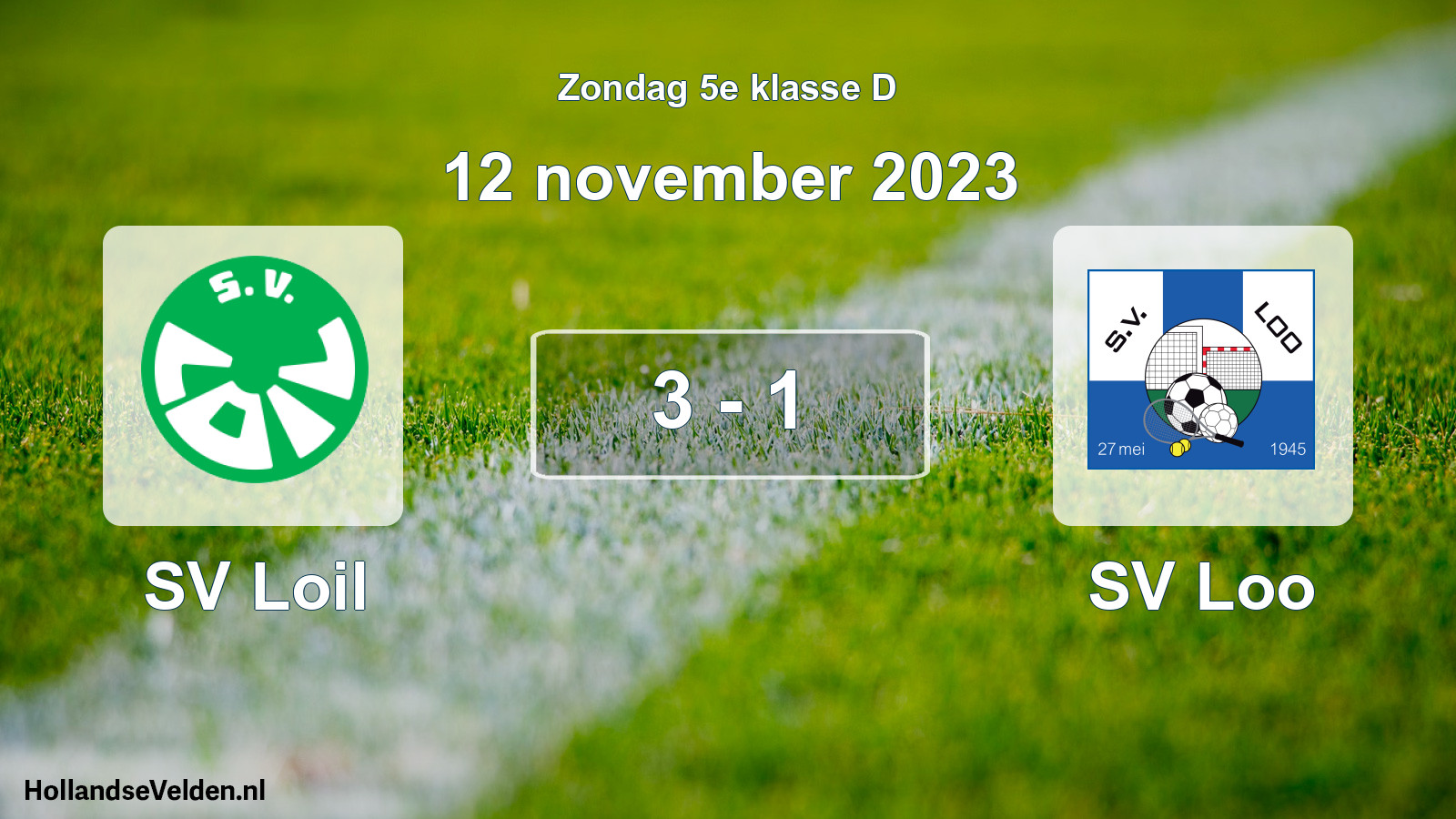 Total number of matches played: SV Loil - SV Loo 3 - 1 (12 November 2023)
