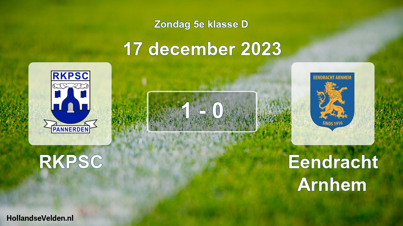 Total number of matches played: RKPSC - Eendracht Arnhem 1 - 0 (17 December 2023)