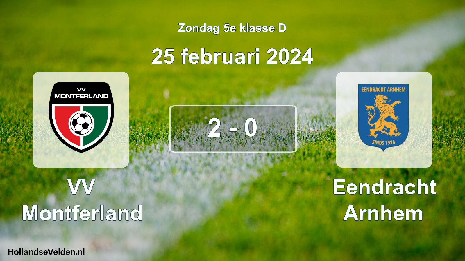 Total number of matches played: VV Montferland - Eendracht Arnhem 2 - 0 (25 February 2024)