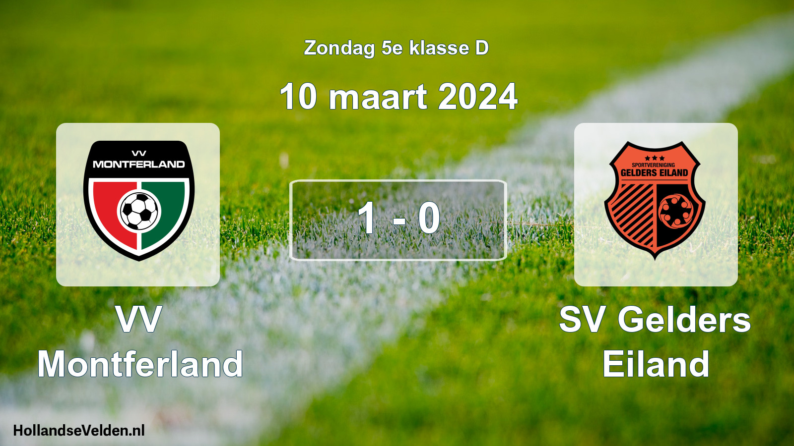 Total number of matches played: VV Montferland - SV Gelders Eiland 1 - 0 (10 March 2024)