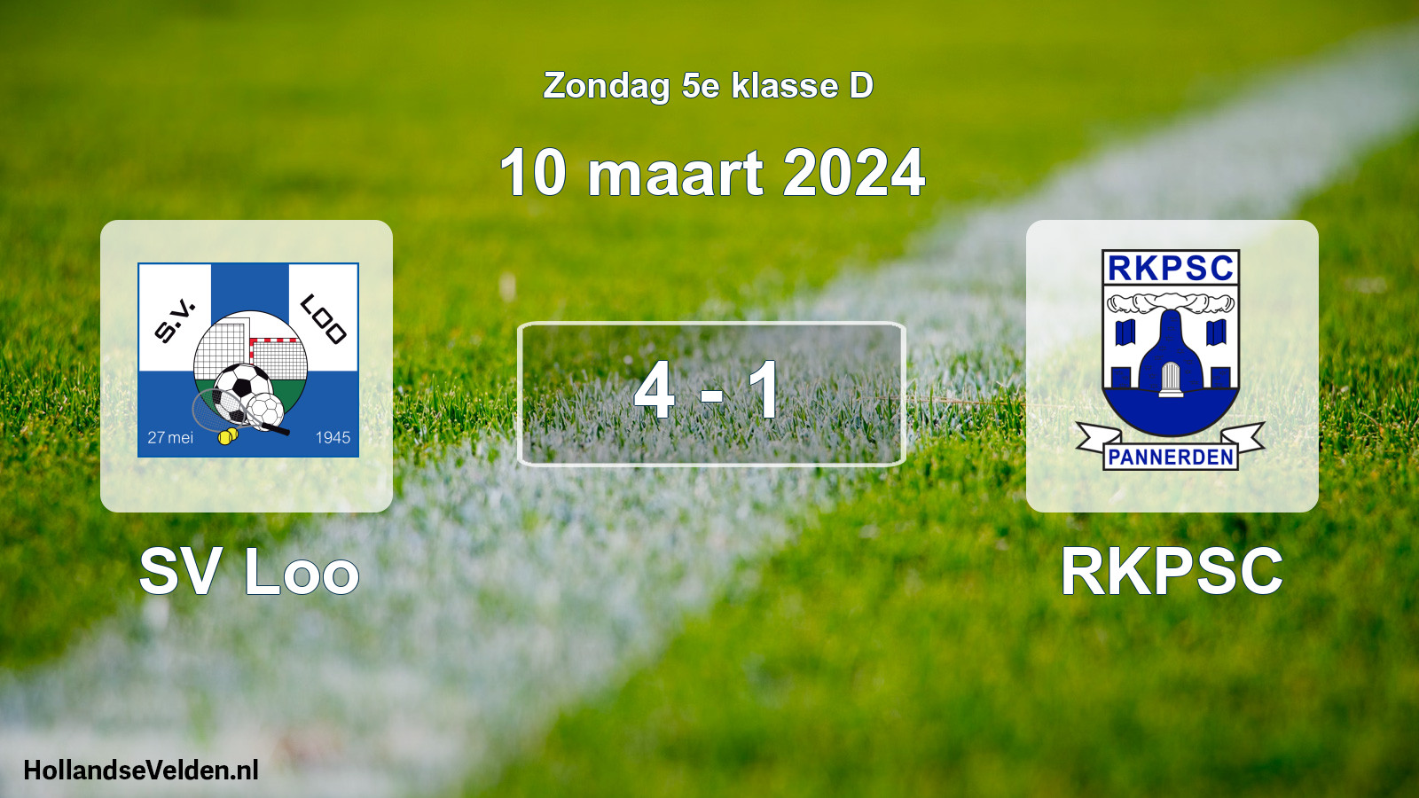 Total number of matches played: SV Loo - RKPSC 4 - 1 (10 March 2024)