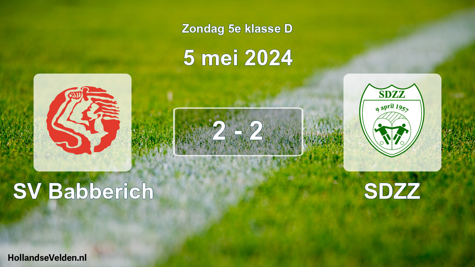 Total number of matches played: SV Babberich - SDZZ 2 - 2 (5 May 2024)