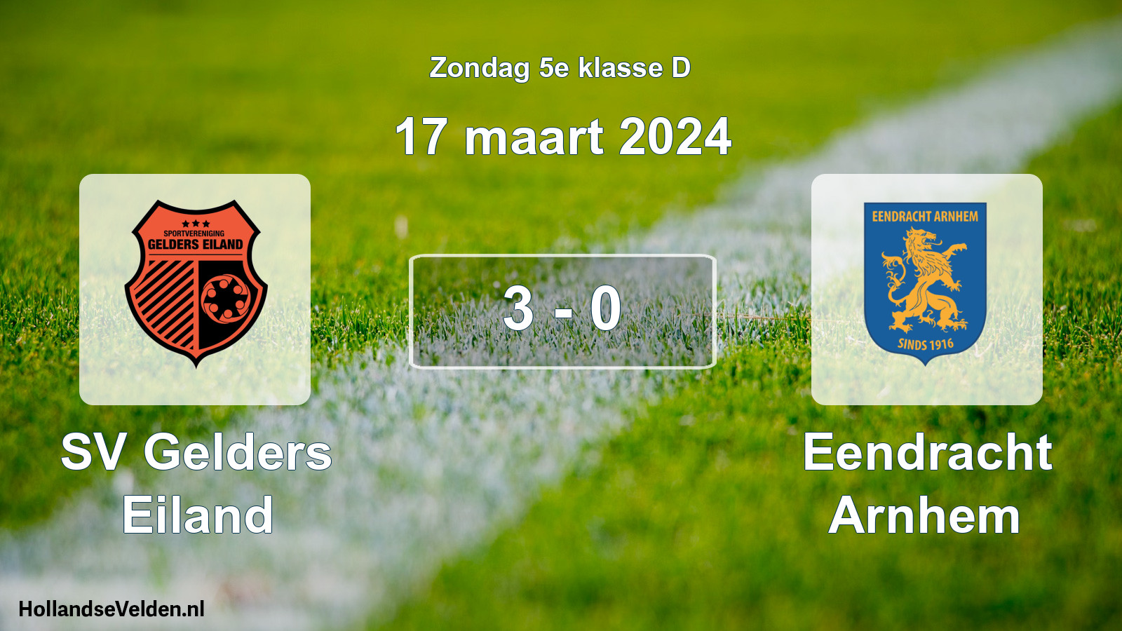 Total number of matches played: SV Gelders Eiland - Eendracht Arnhem 3 - 0 (17 March 2024)