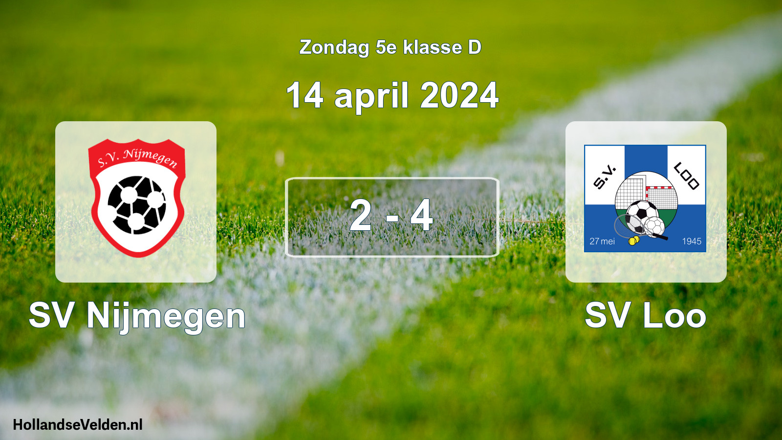 Total number of matches played: SV Nijmegen - SV Loo 2 - 4 (14 April 2024)