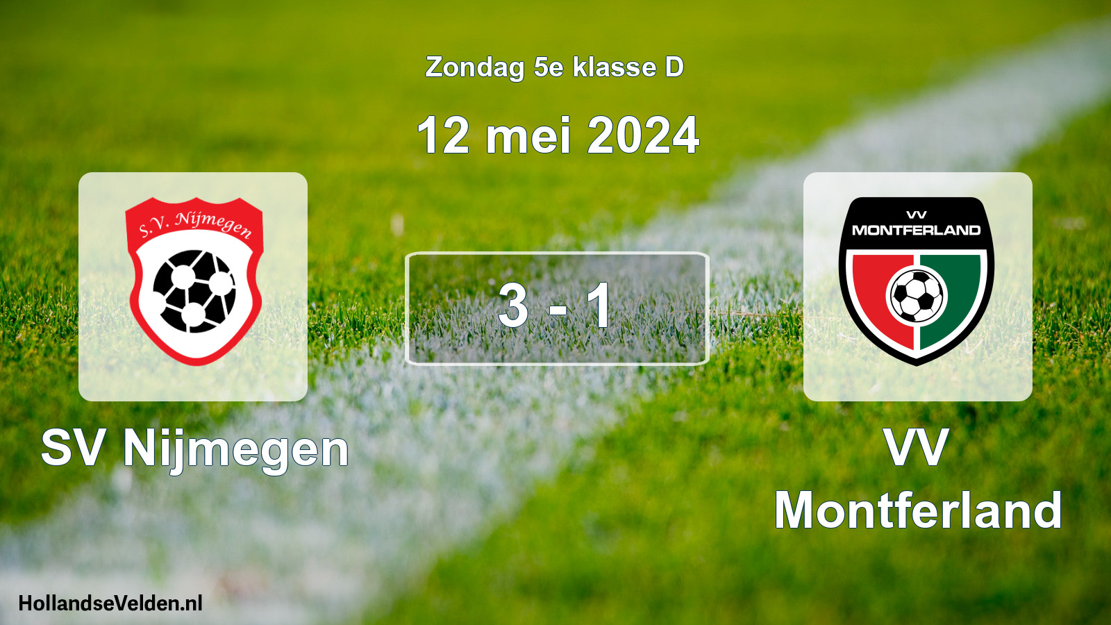 Total number of matches played: SV Nijmegen - VV Montferland 3 - 1 (12 May 2024)