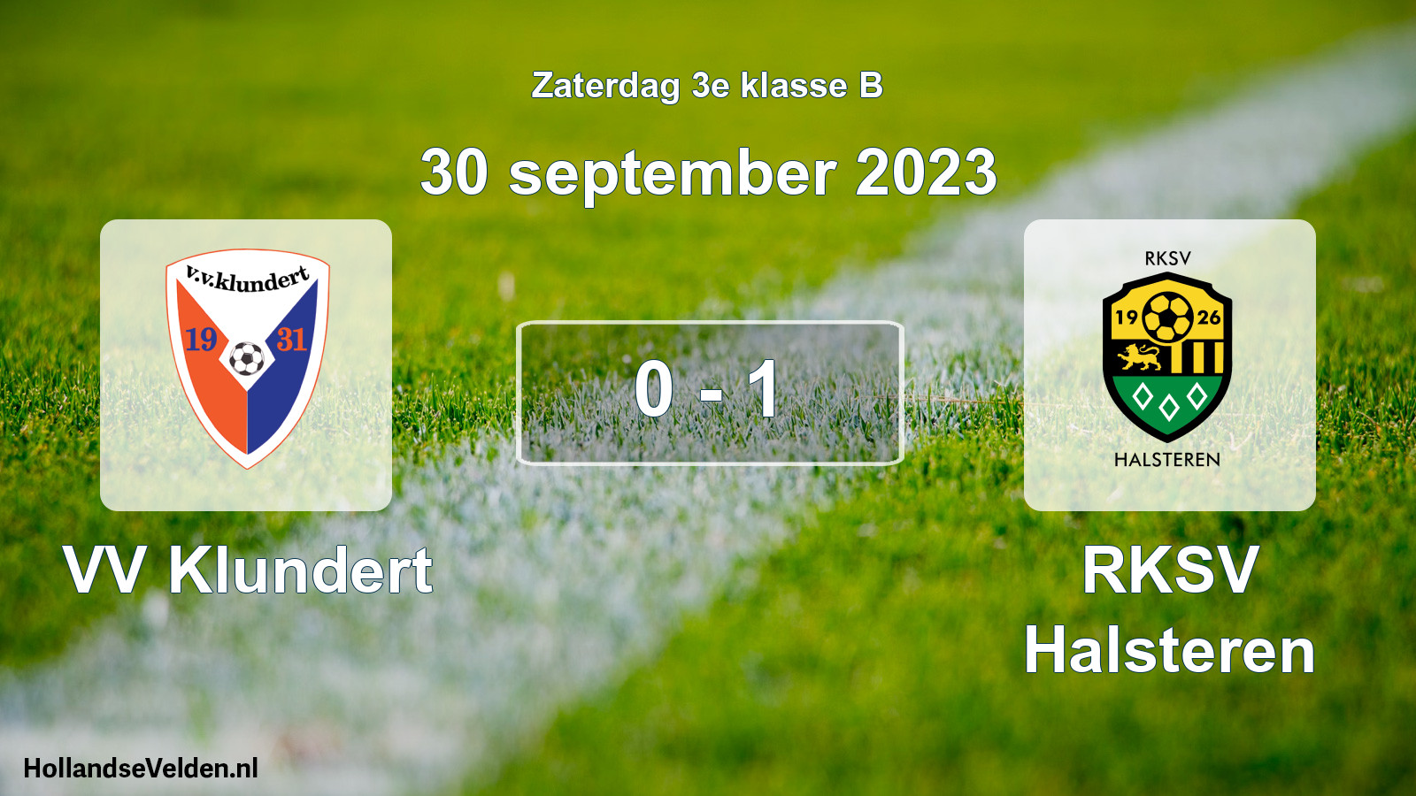 Total number of matches played: VV Klundert - RKSV Halsteren 0 - 1 (30 September 2023)