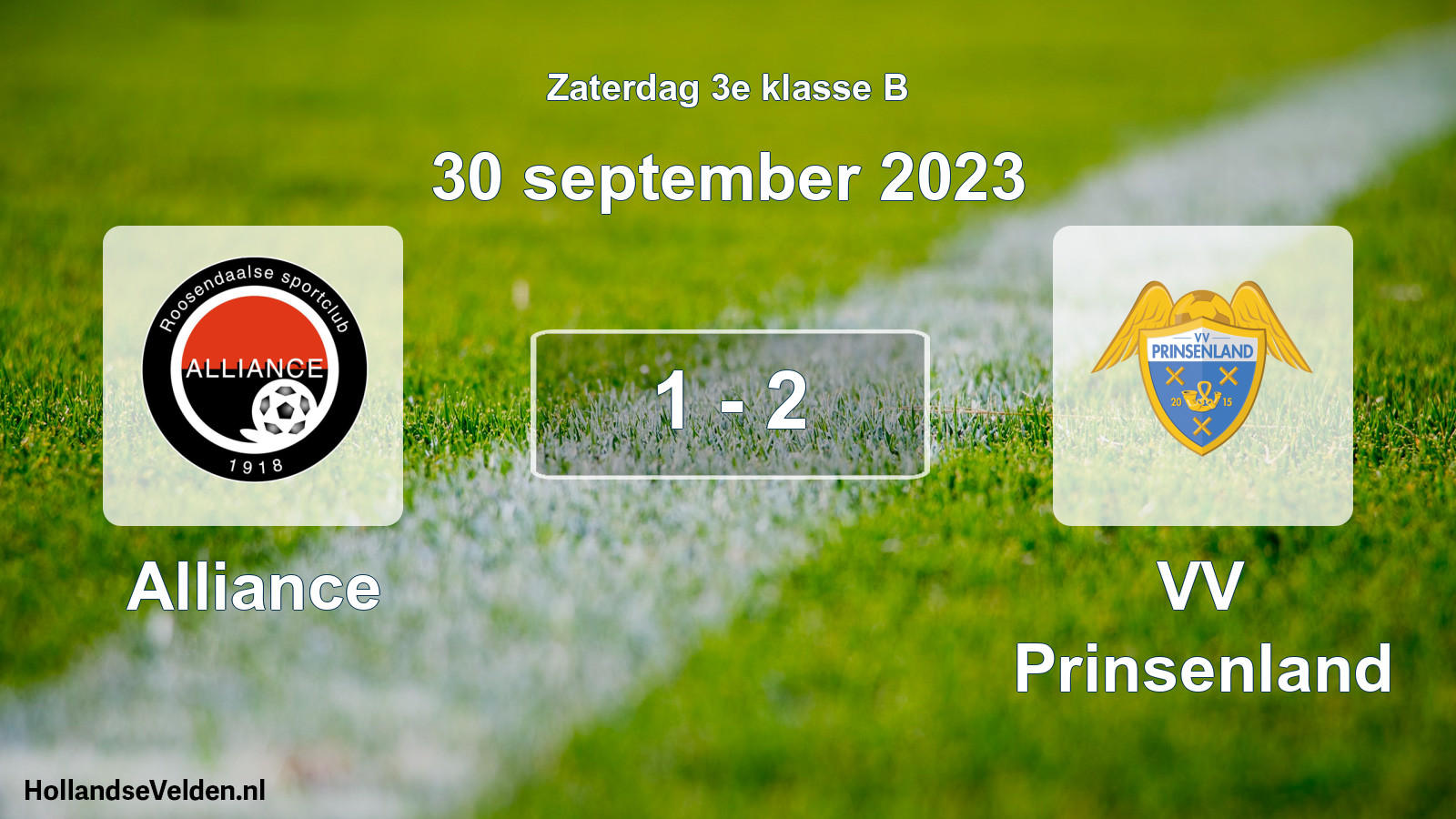 Total number of matches played: Alliance - VV Prinsenland 1 - 2 (30 September 2023)