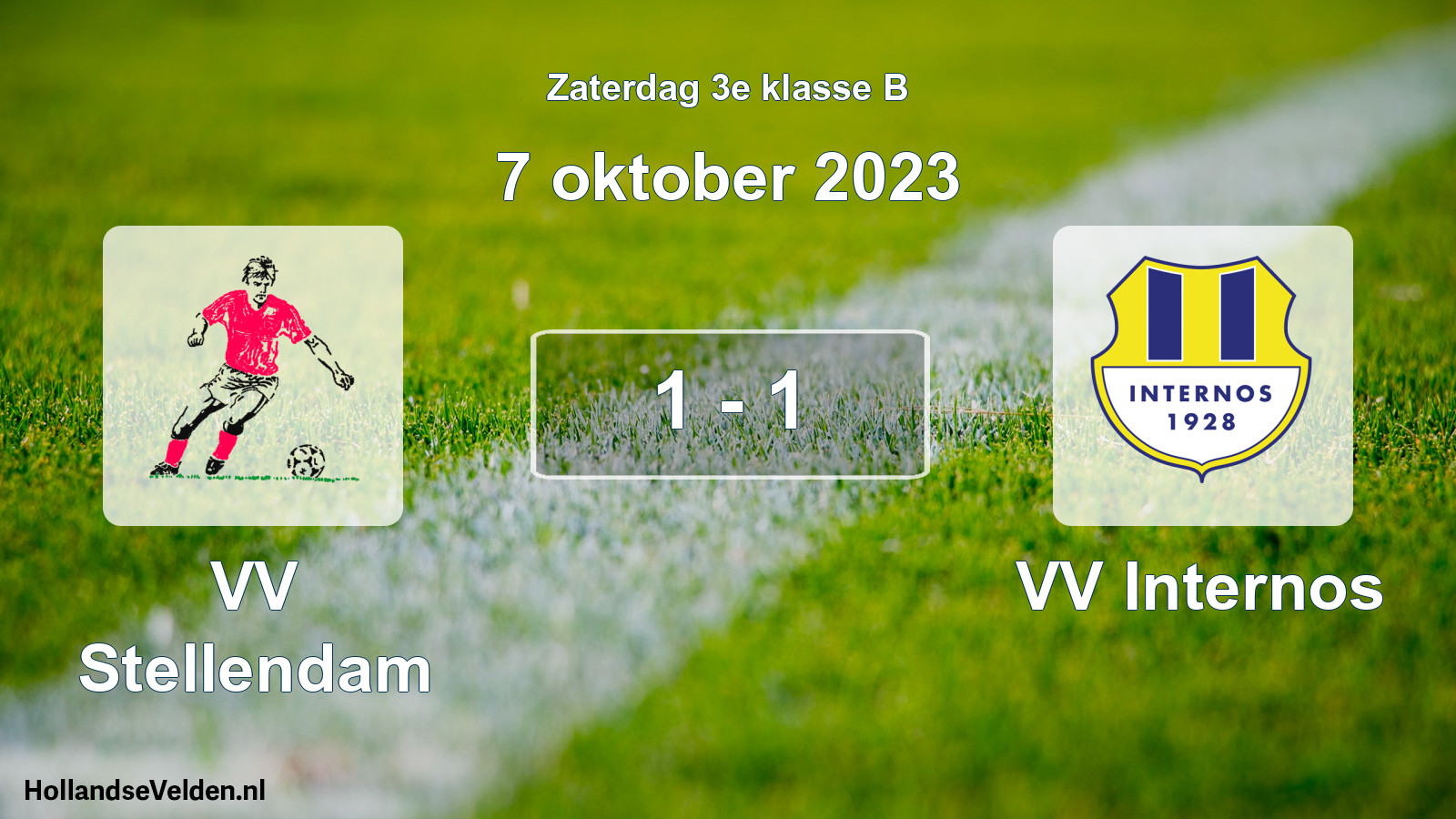 Total number of matches played: VV Stellendam - VV Internos 1 - 1 (7 October 2023)