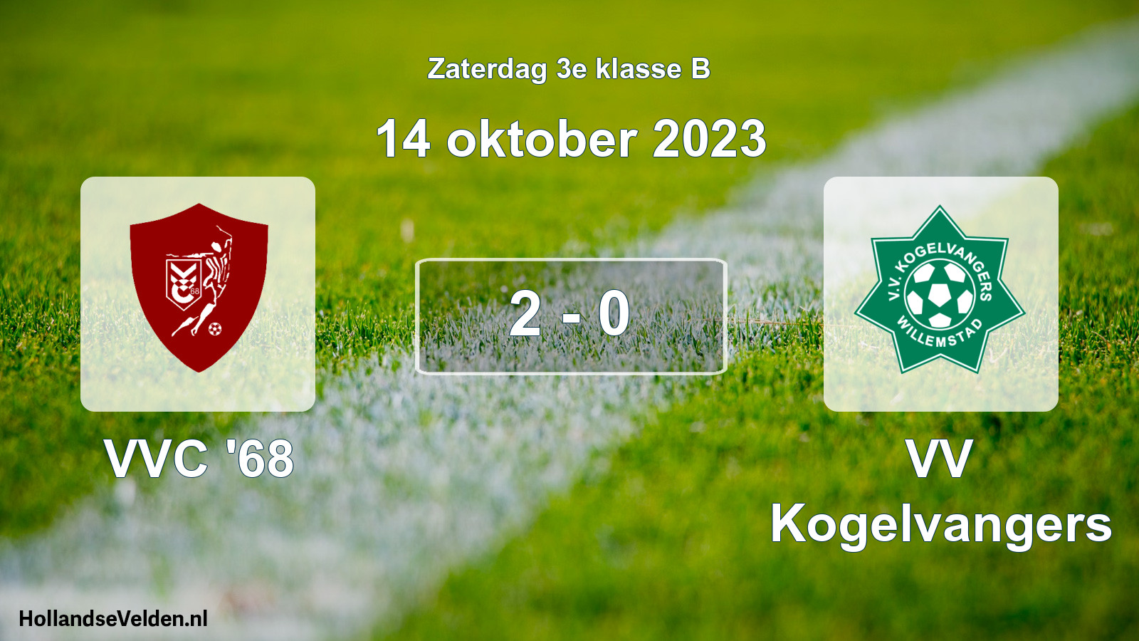 Total number of matches played: VVC '68 - VV Kogelvangers 2 - 0 (14 October 2023)