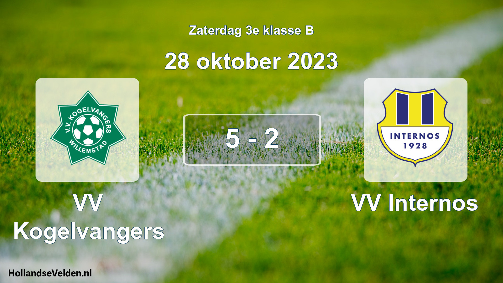 Total number of matches played: VV Kogelvangers - VV Internos 5 - 2 (28 October 2023)