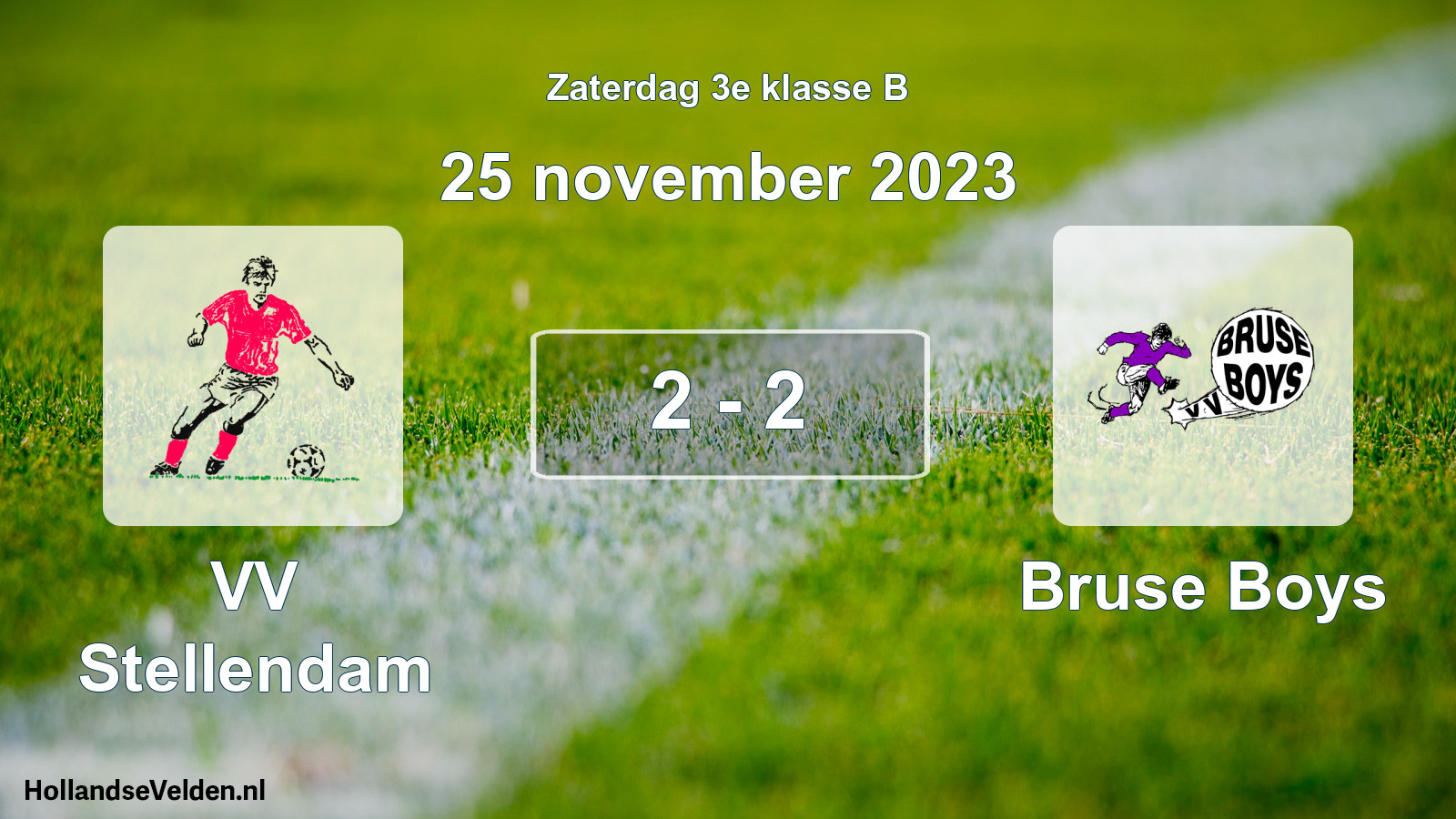 Total number of matches played: VV Stellendam - Bruse Boys 2 - 2 (25 November 2023)