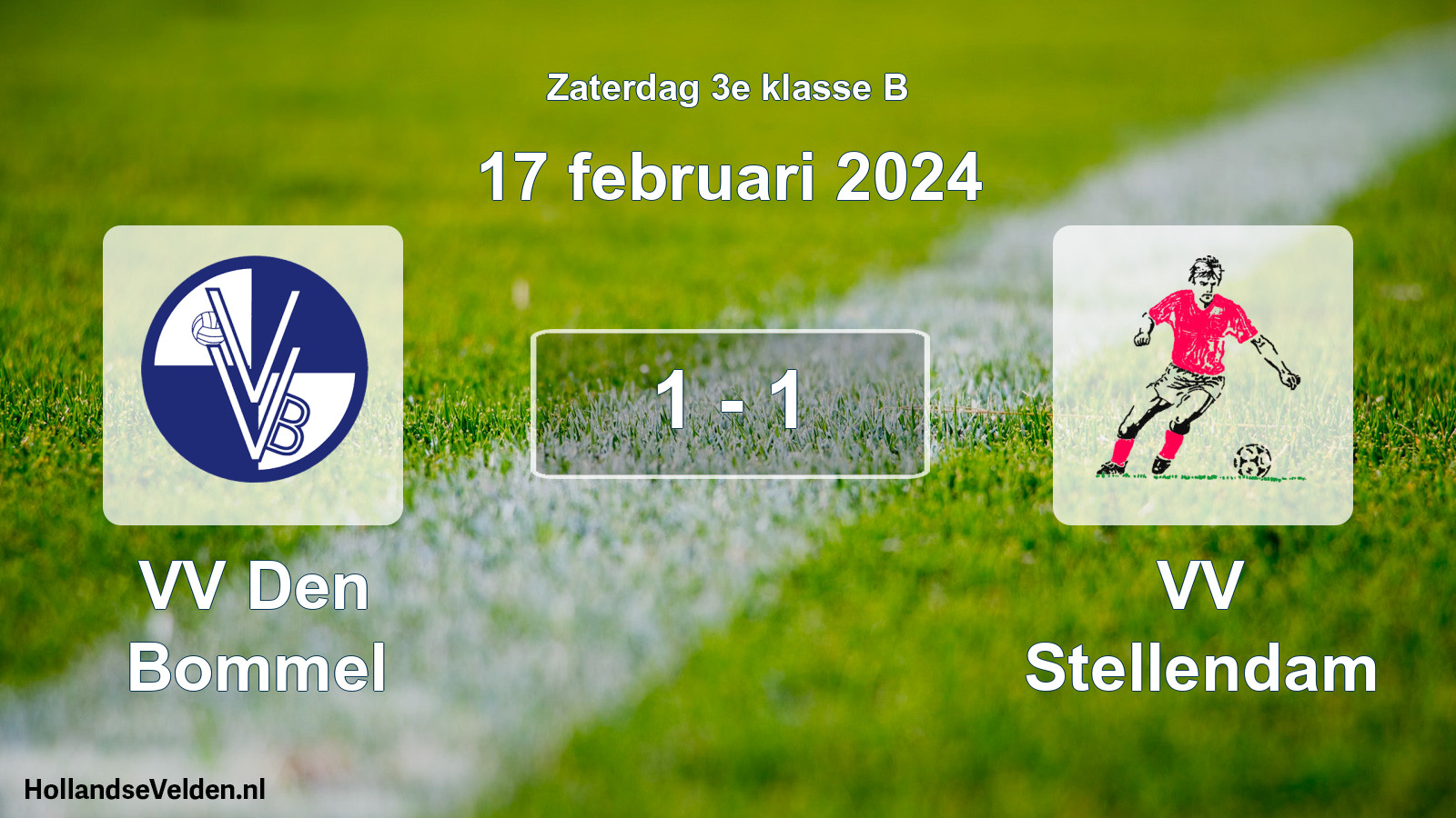 Total number of matches played: VV Den Bommel - VV Stellendam 1 - 1 (17 February 2024)