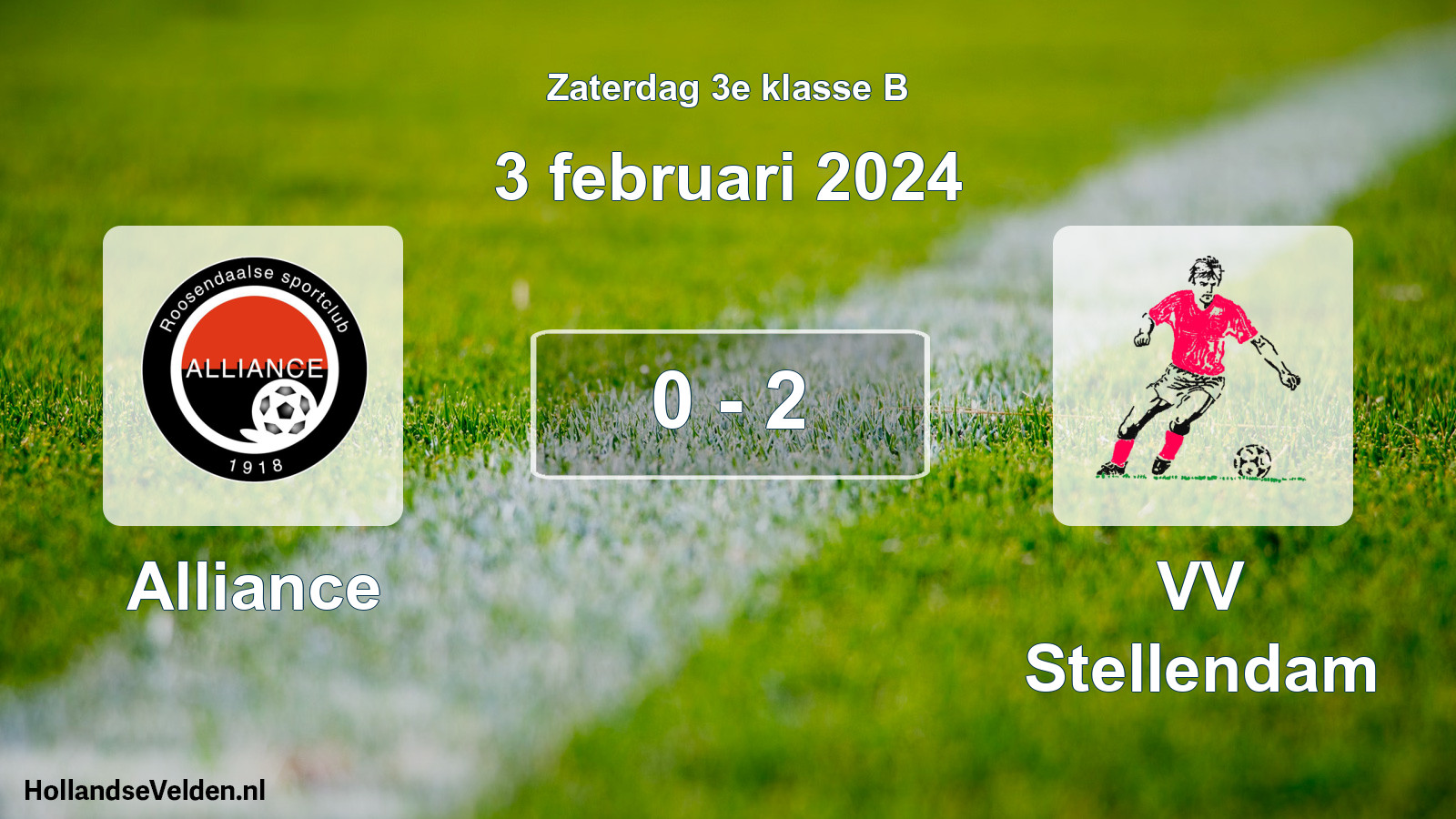Total number of matches played: Alliance - VV Stellendam 0 - 2 (3 February 2024)