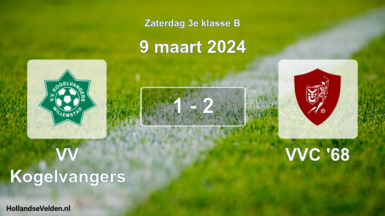 Total number of matches played: VV Kogelvangers - VVC '68 1 - 2 (9 March 2024)