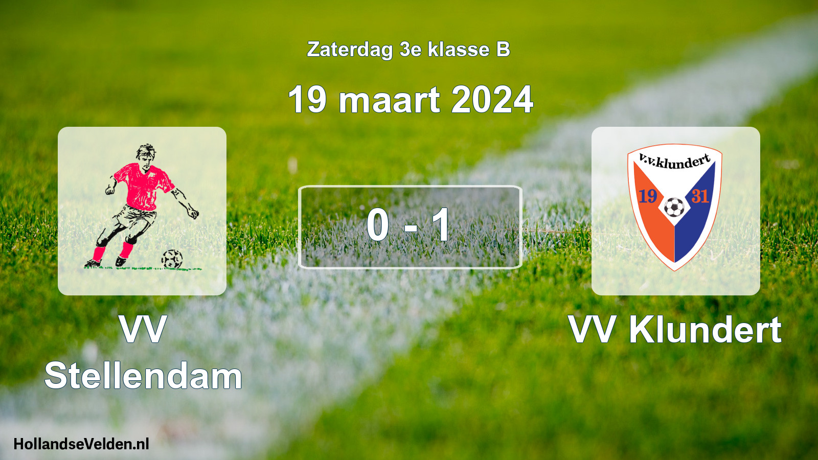 Total number of matches played: VV Stellendam - VV Klundert 0 - 1 (19 March 2024)