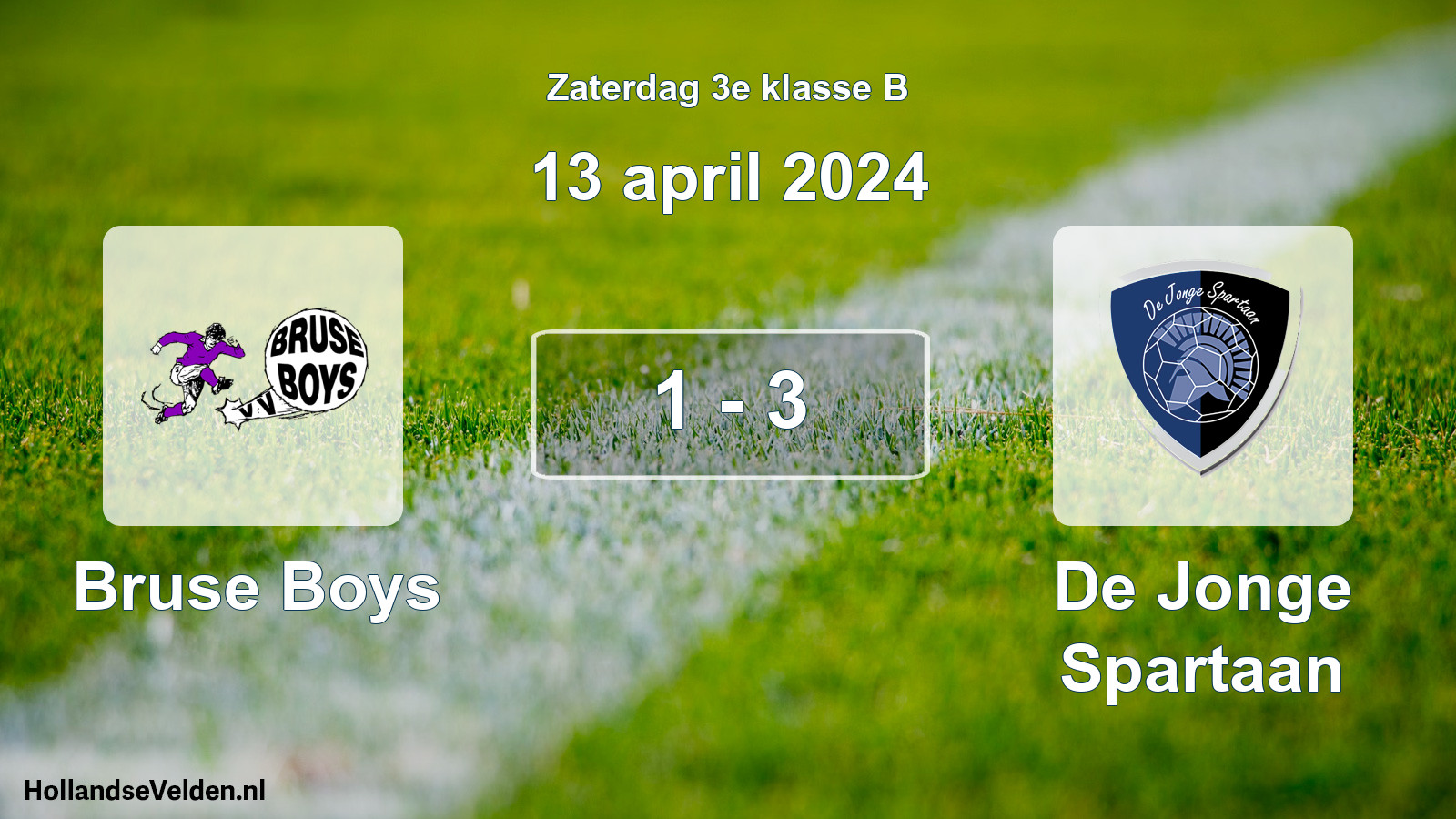 Total number of matches played: Bruse Boys - De Jonge Spartaan 1 - 3 (13 April 2024)