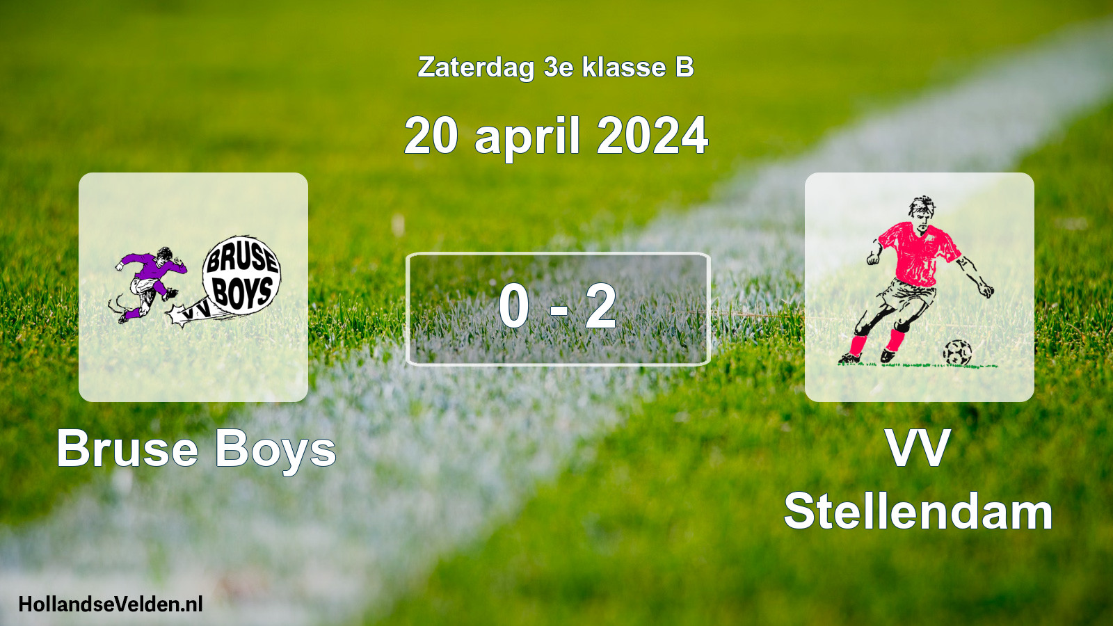 Total number of matches played: Bruse Boys - VV Stellendam 0 - 2 (20 April 2024)