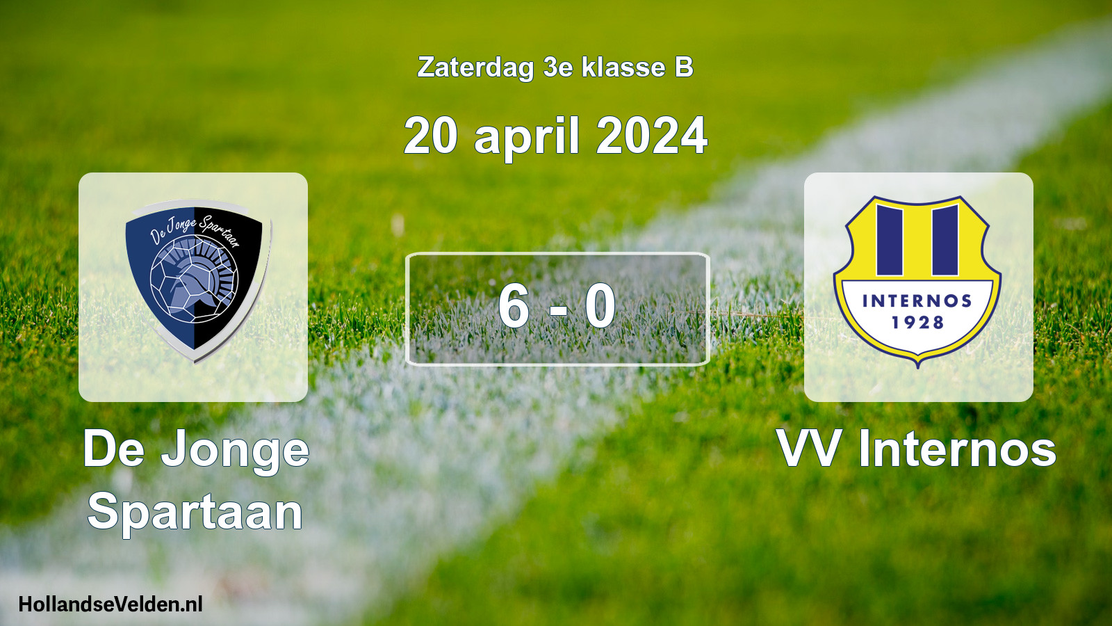 Total number of matches played: De Jonge Spartaan - VV Internos 6 - 0 (20 April 2024)